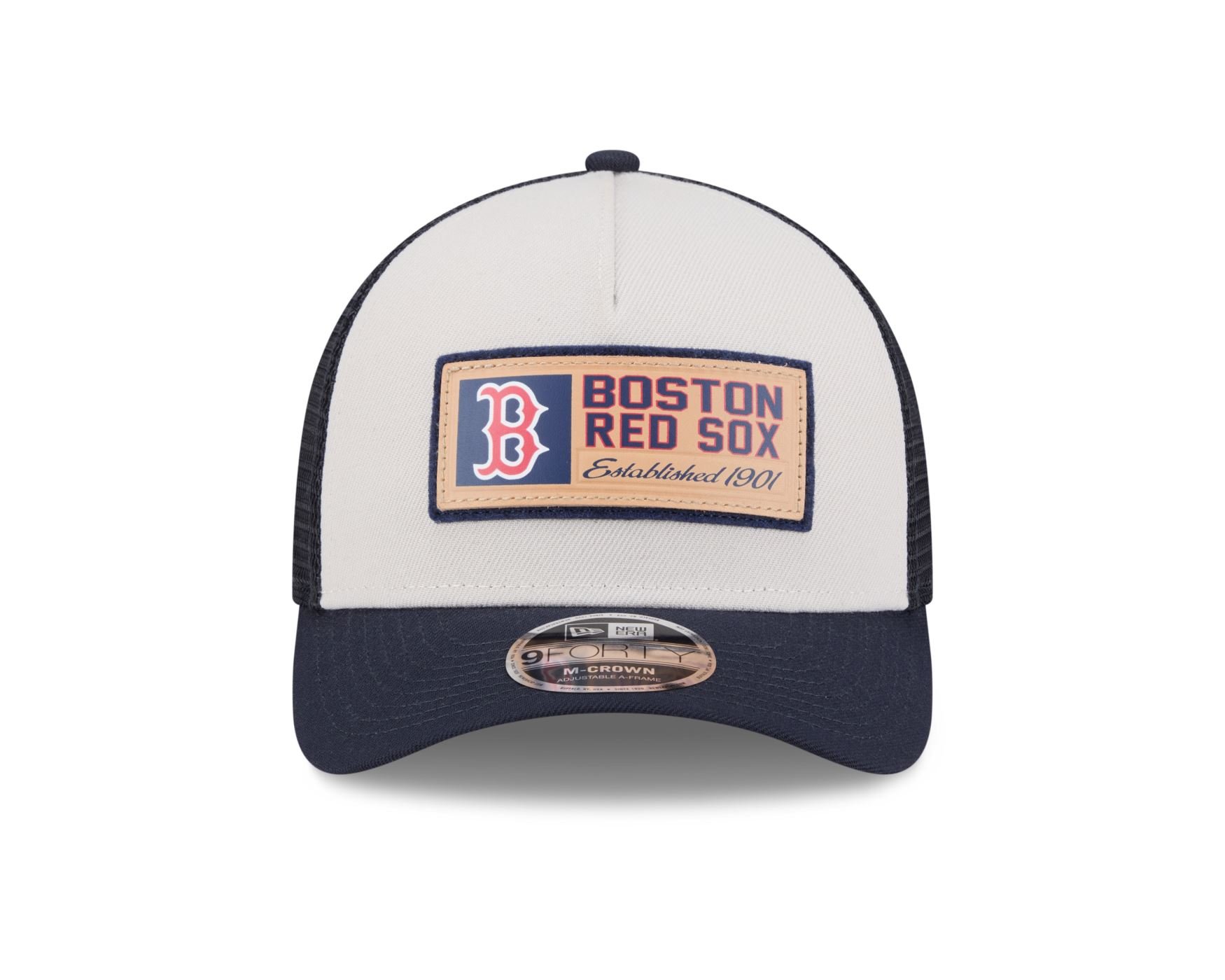 Bone New Era 9FORTY M-CROWN Boston Red Sox MLB Marinho Branco/Azul 2
