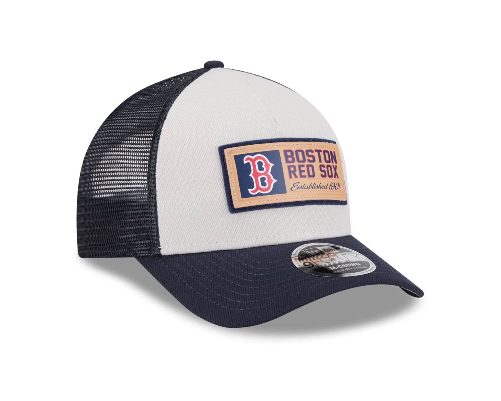 Bone New Era 9FORTY M-CROWN Boston Red Sox MLB Marinho Branco/Azul 3