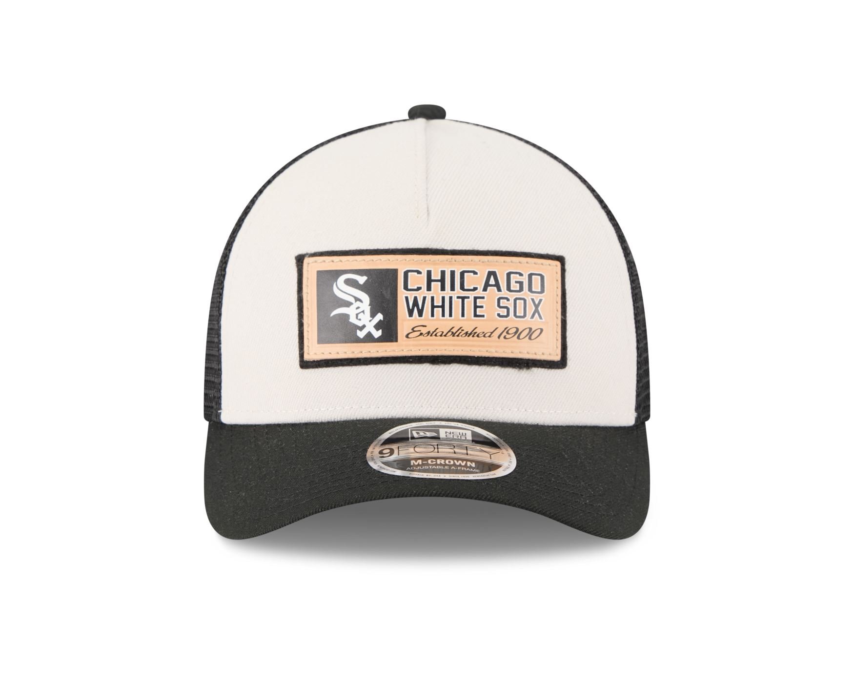 Bone New Era 9FORTY M-CROWN Chicago White Sox MLB Preto Branco/Preto 2
