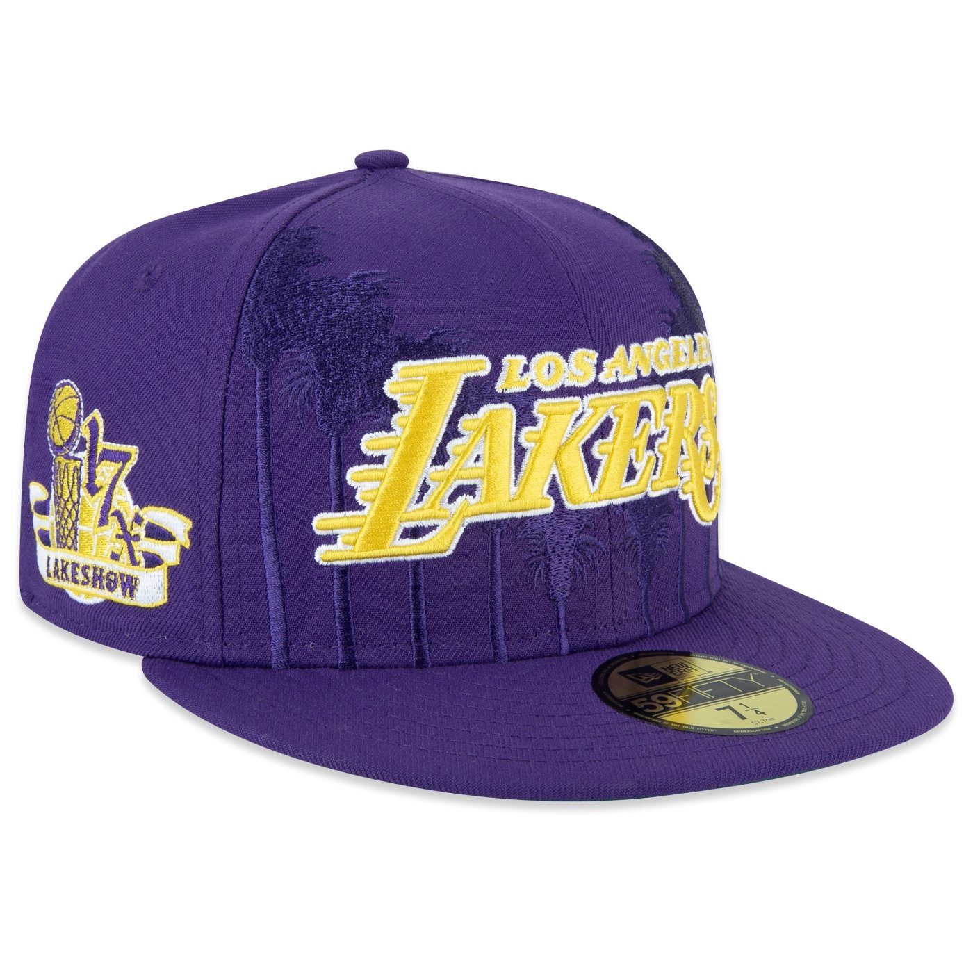 Bone New Era  59FIFTY Los Angeles Lakers NBA Roxo Roxo 2
