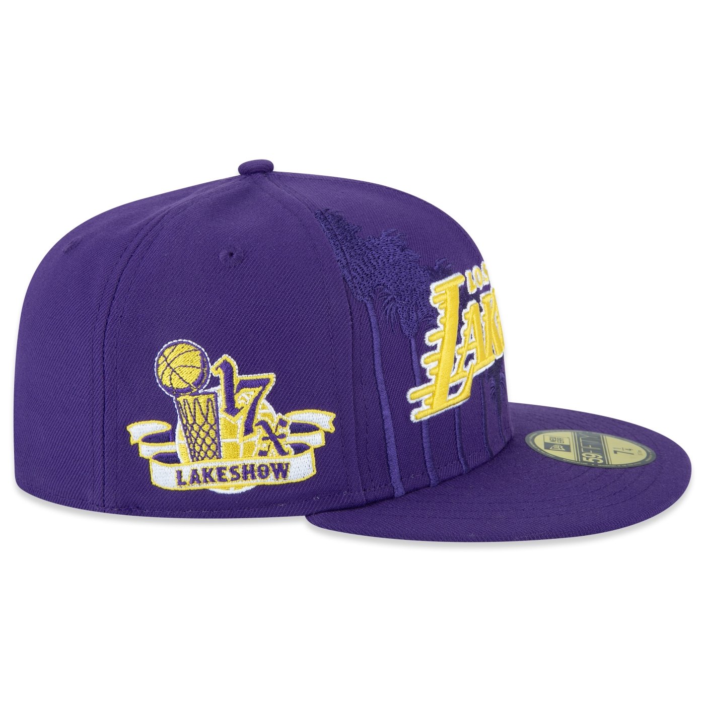 Bone New Era  59FIFTY Los Angeles Lakers NBA Roxo Roxo 5