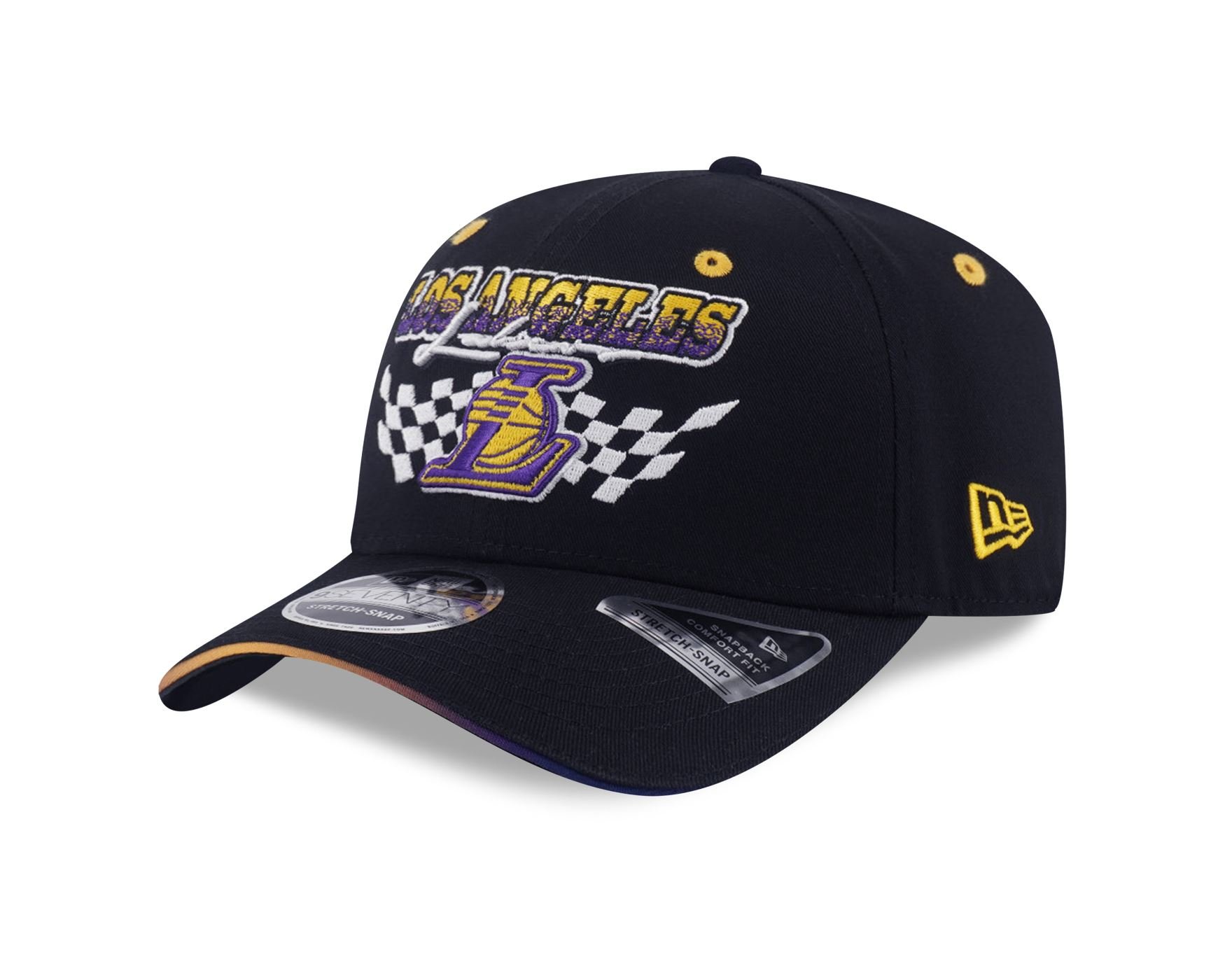 Bone New Era 9SEVENTY STRETCH SNAP Los Angeles Lakers NBA Preto