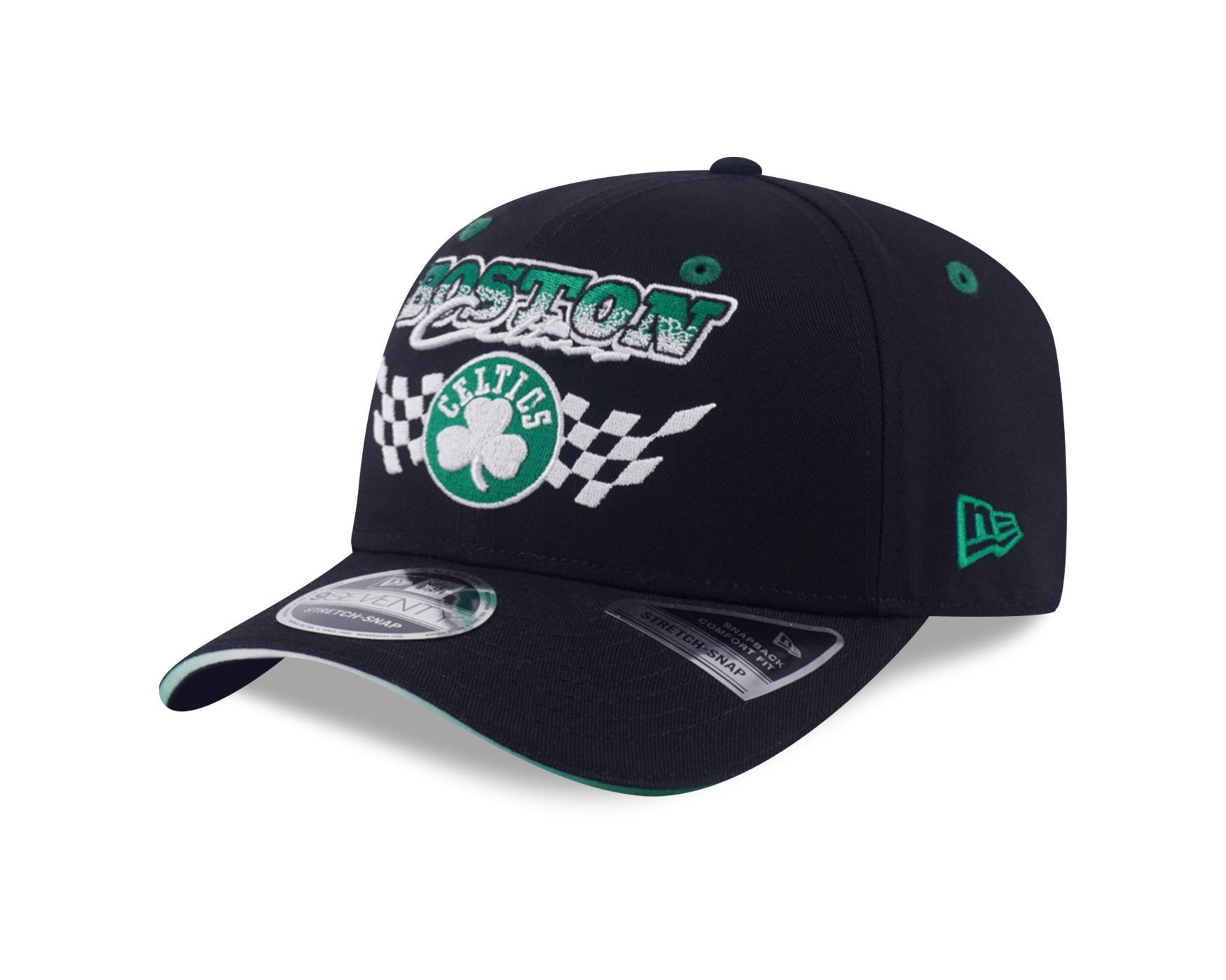 Bone New Era 9SEVENTY STRETCH SNAP Boston Celtics NBA Preto