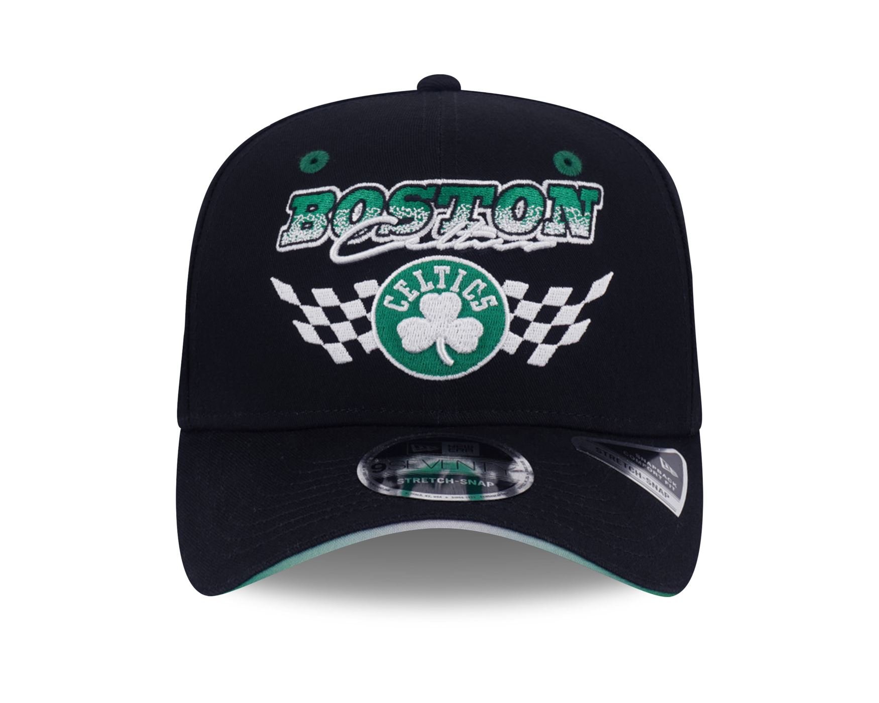 Bone New Era 9SEVENTY STRETCH SNAP Boston Celtics NBA Preto Preto 2