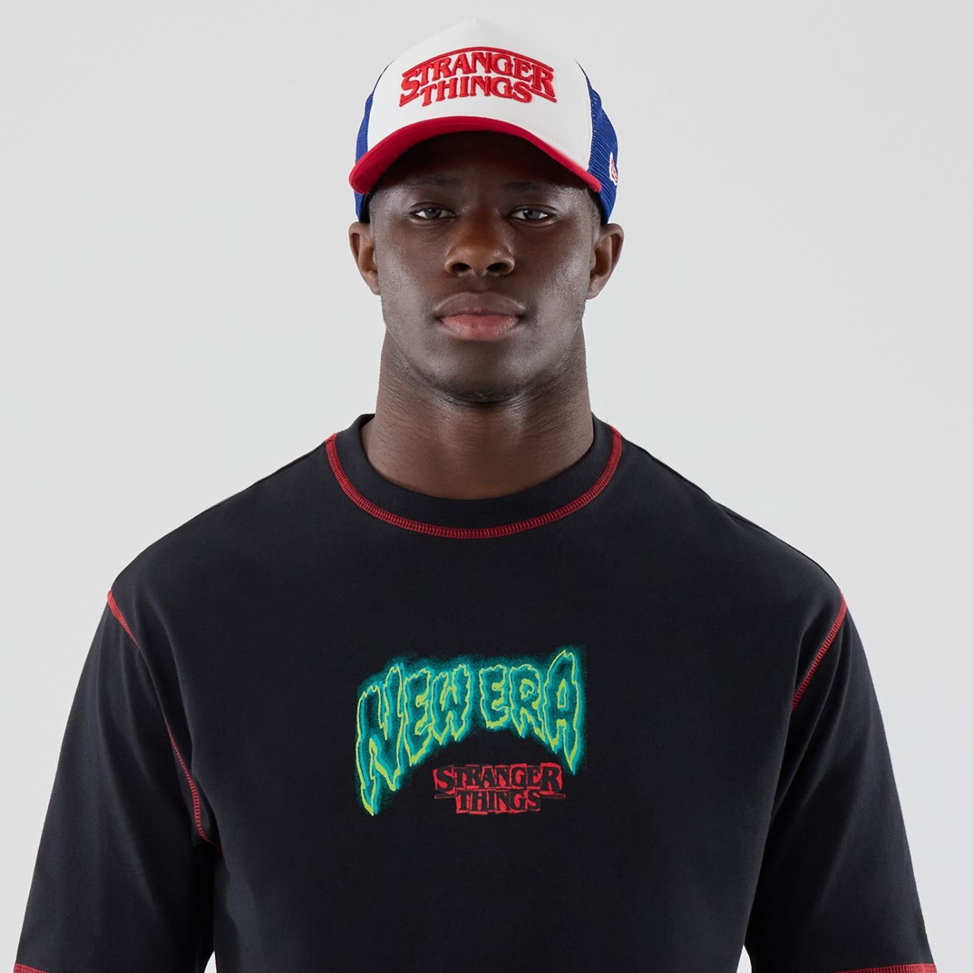 Camiseta New Era Regular Stranger Things NEW ERA Preto Preto 2