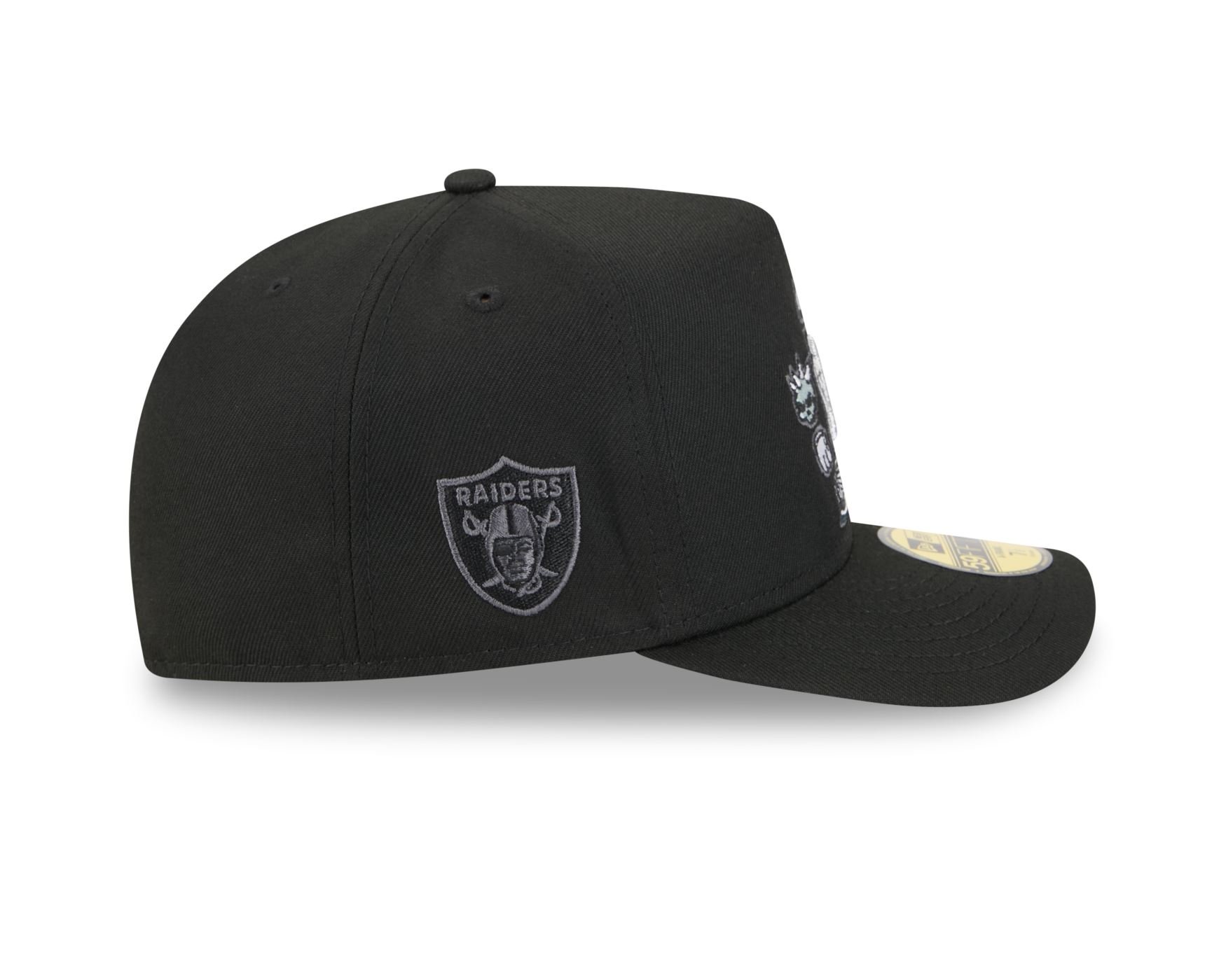 Bone New Era 59FIFTY A-FRAME Las Vegas Raiders NFL Preto Preto 3