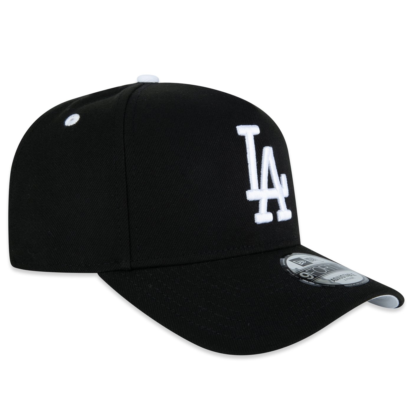 Bone New Era 9FORTY A-Frame Los Angeles Dodgers MLB Preto Preto 2