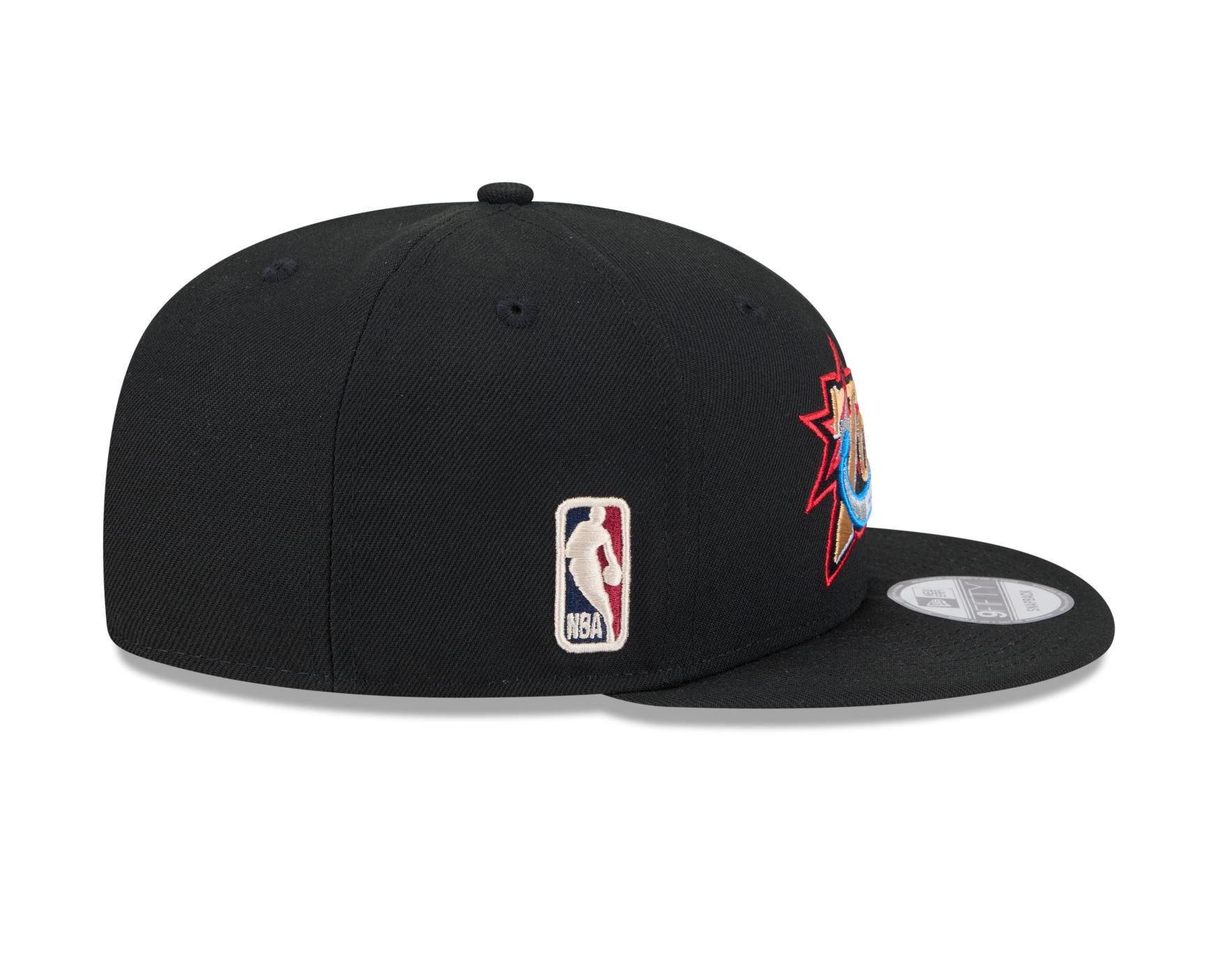 Bone New Era 9FIFTY Philadelphia 76ers NBA Hardwood Preto Preto 5