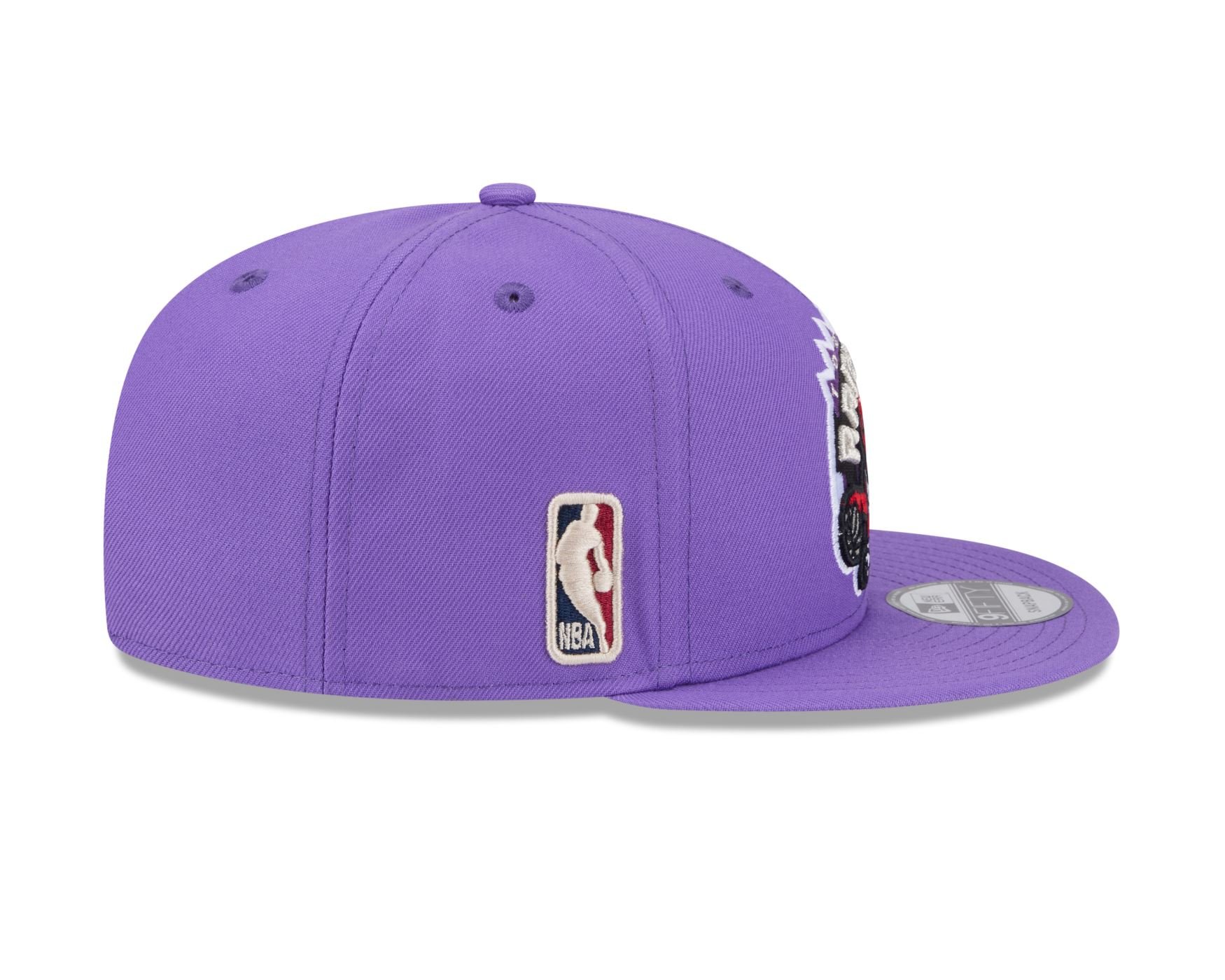 Bone New Era 9FIFTY Toronto Raptors NBA Hardwood Roxo Roxo 5