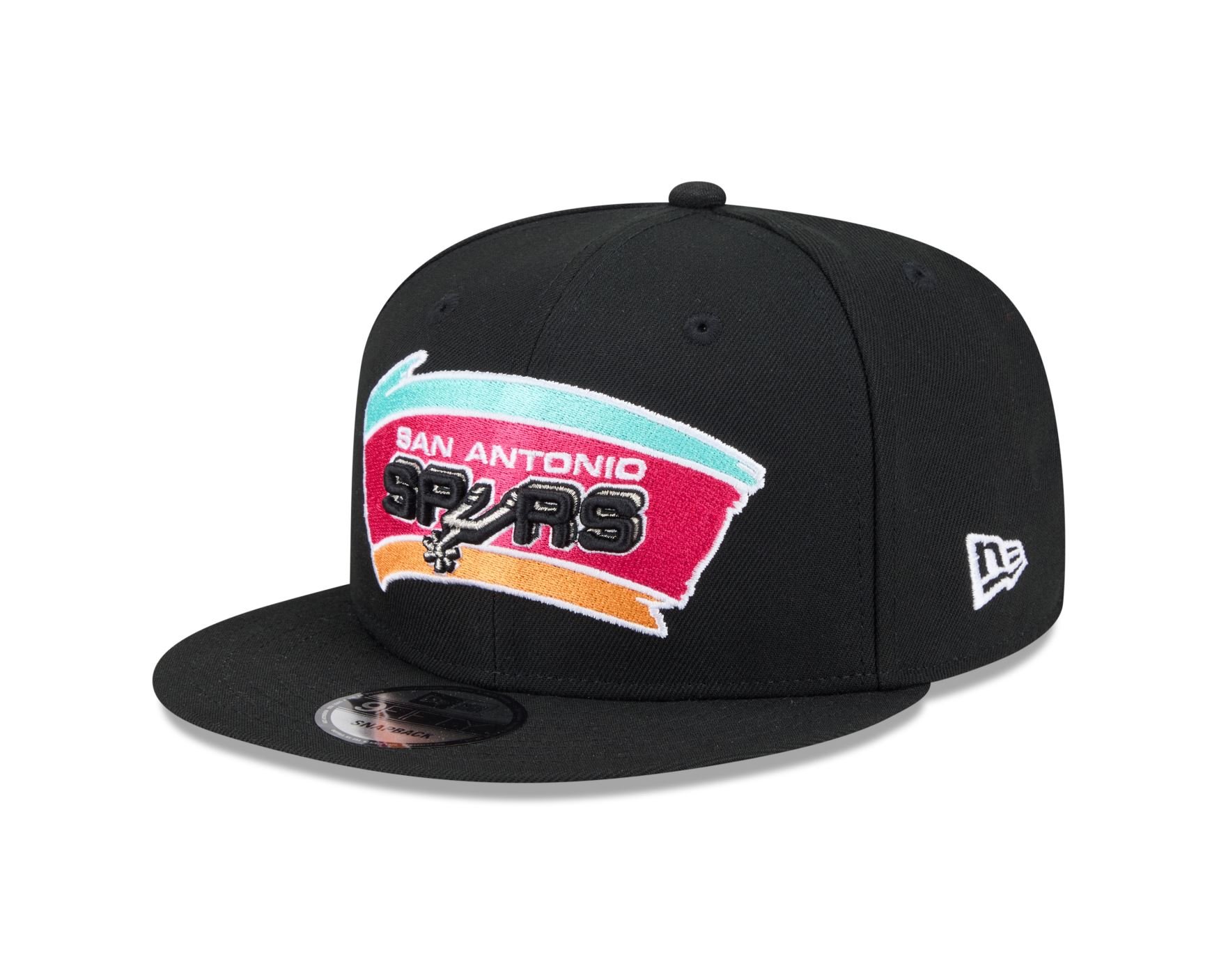 Bone New Era 9FIFTY San Antonio Spurs NBA Hardwood Preto