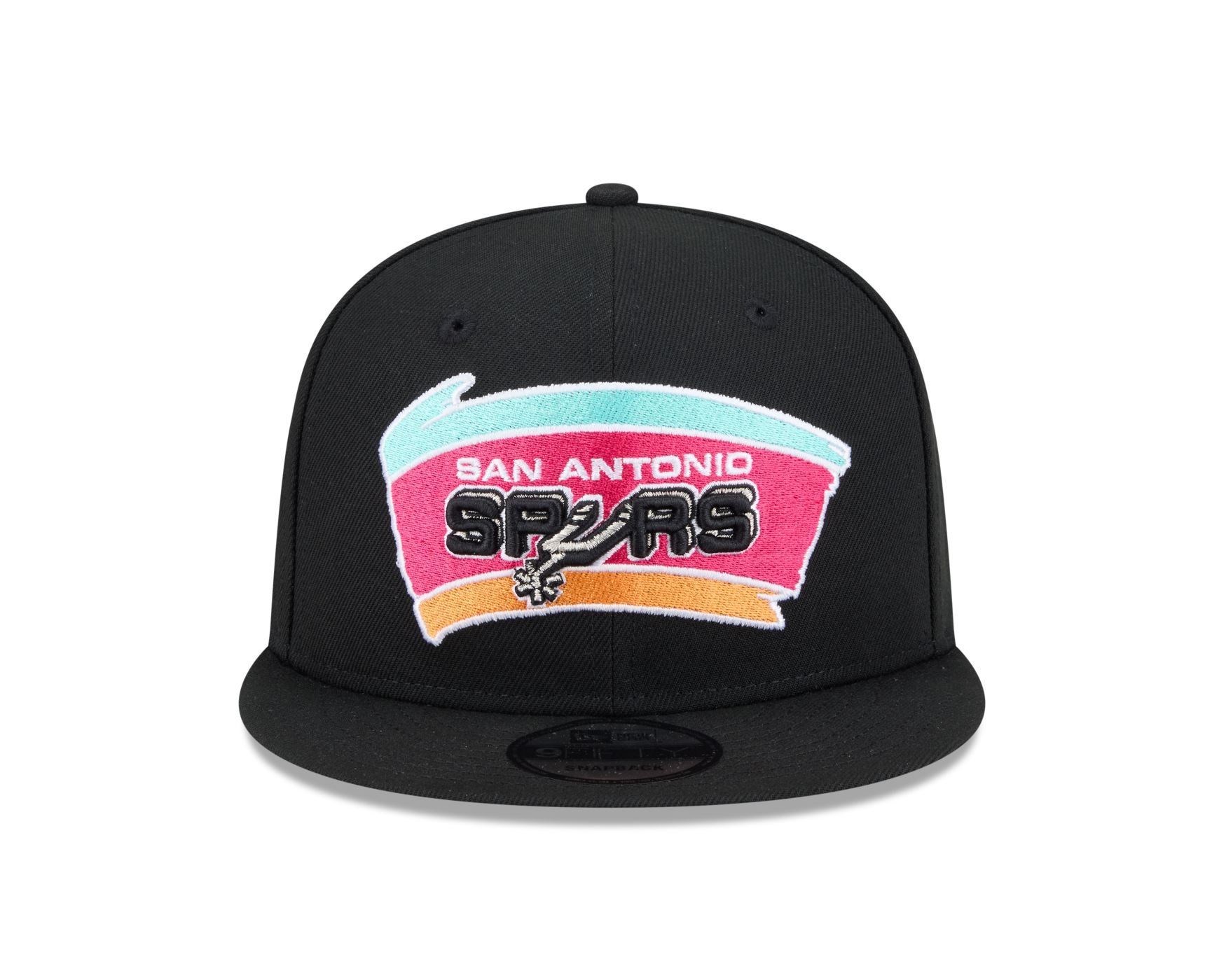 Bone New Era 9FIFTY San Antonio Spurs NBA Hardwood Preto Preto 2