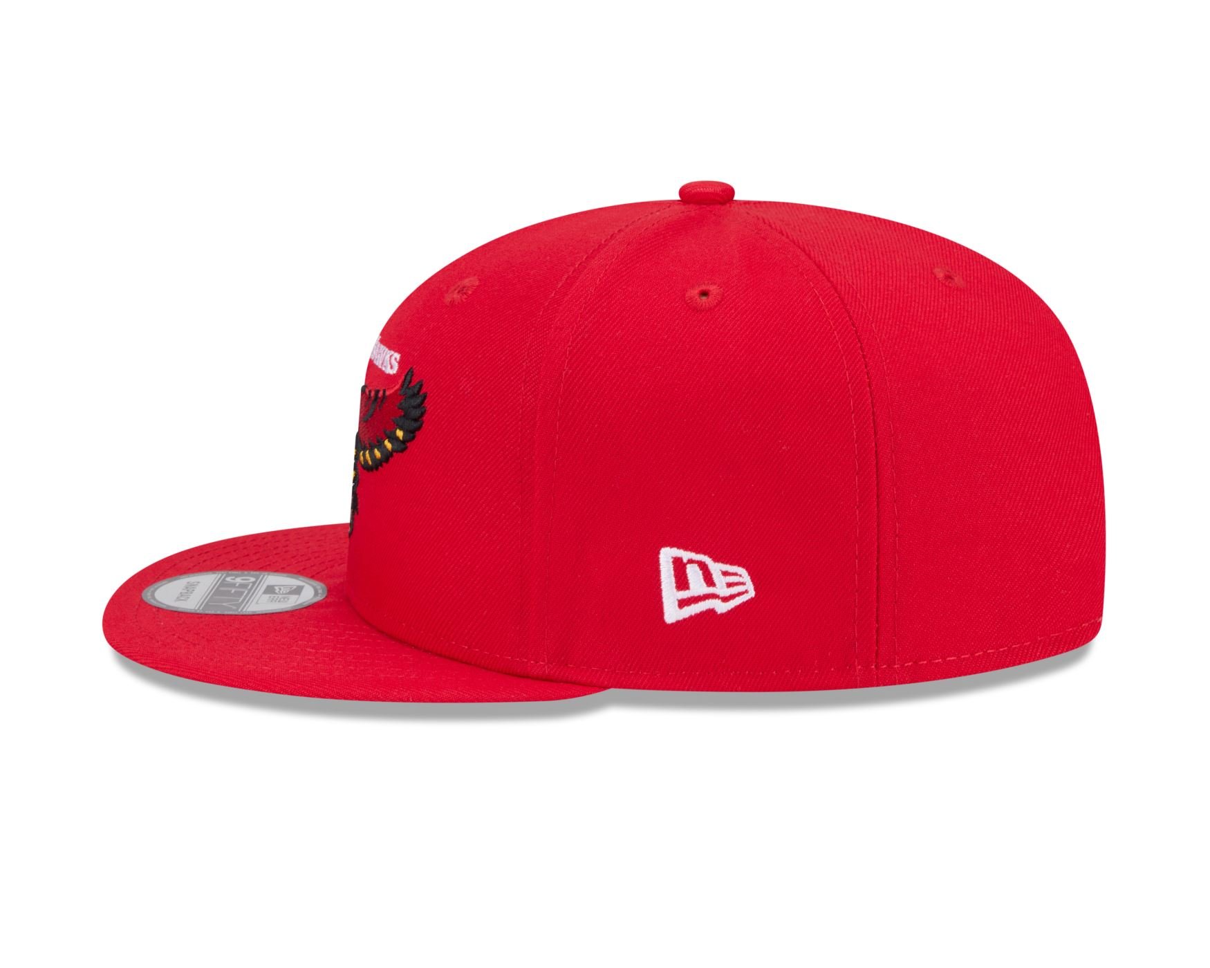Bone New Era 9FIFTY Atlanta Hawks NBA Hardwood Vermelho Vermelho 3