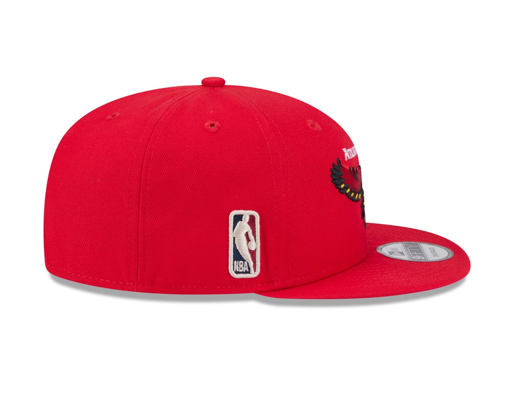 Bone New Era 9FIFTY Atlanta Hawks NBA Hardwood Vermelho Vermelho 5