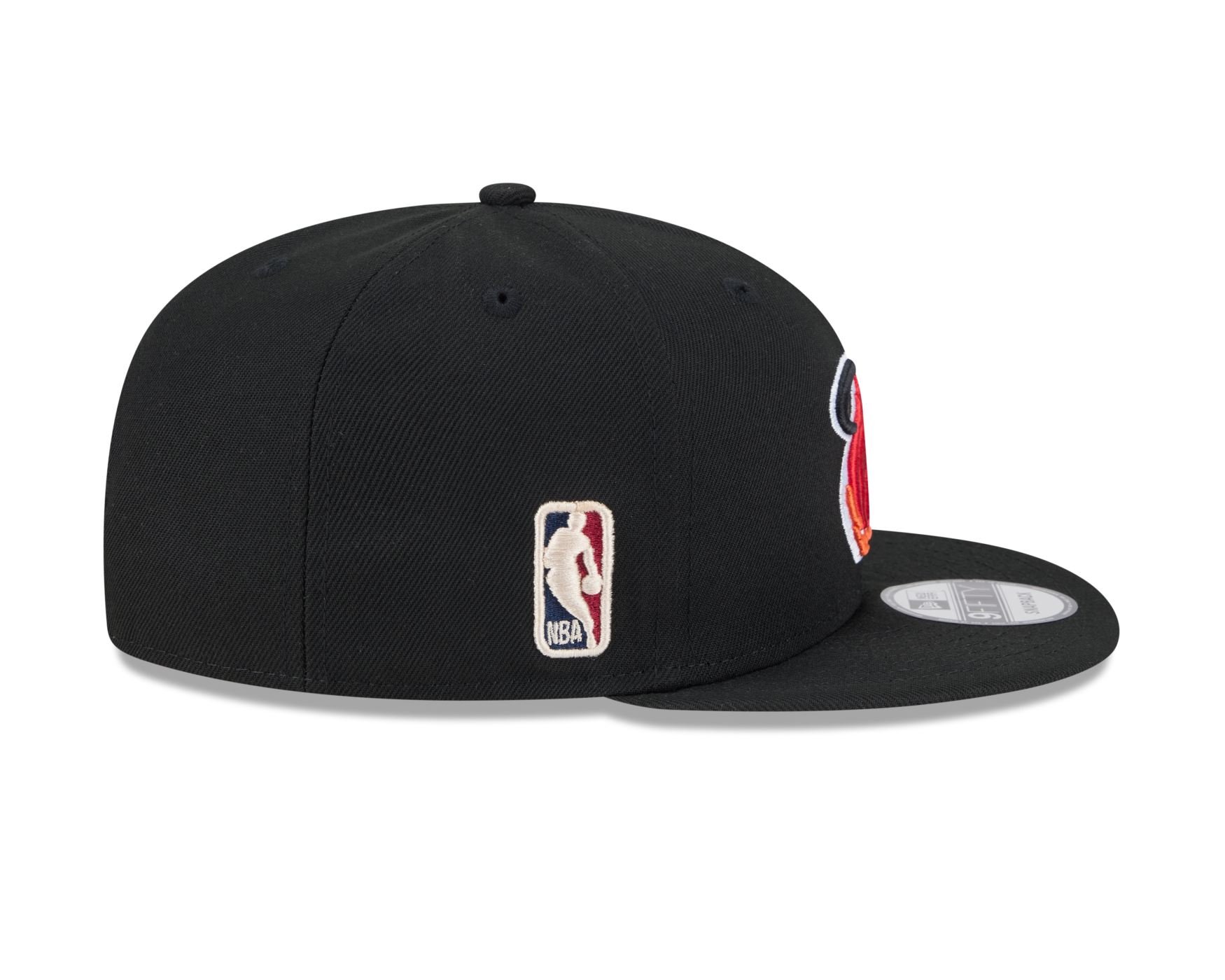 Bone New Era 9FIFTY Miami Heat NBA Hardwood Preto Preto 5