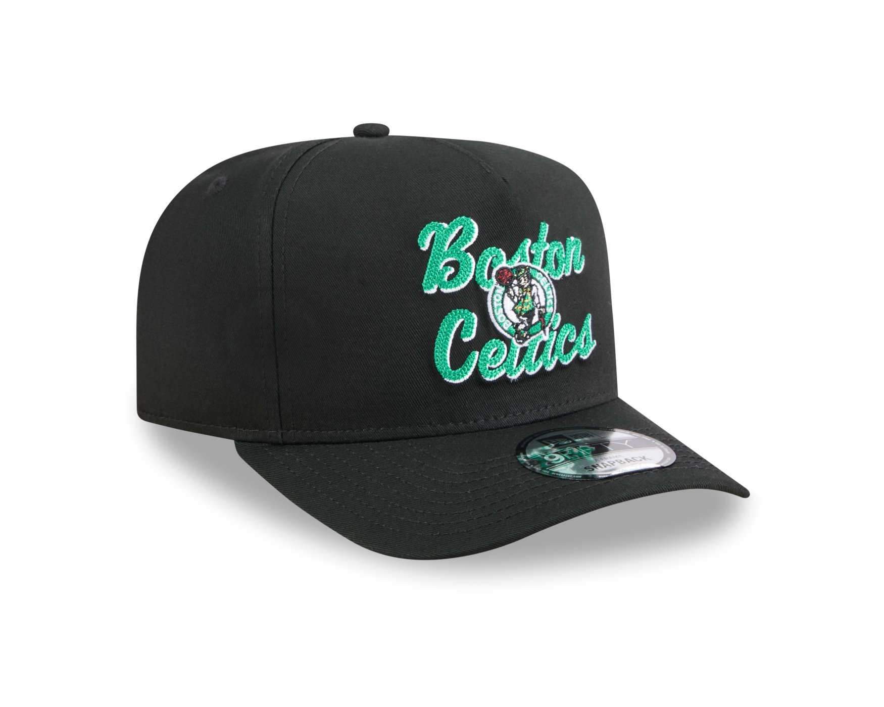 Bone New Era 9FIFTY A-FRAME SNAPBACK Boston Celtics NBA Preto Preto 2