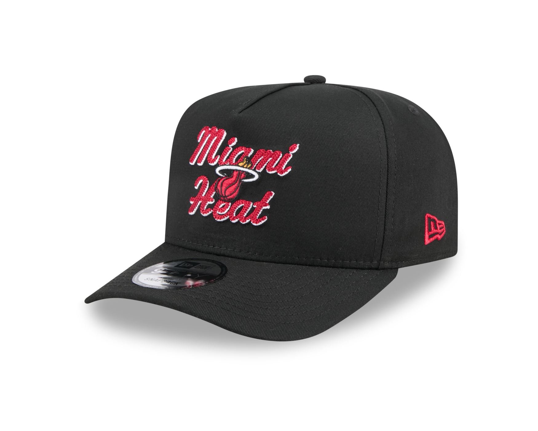 Bone New Era 9FIFTY A-FRAME SNAPBACK Miami Heat NBA Preto