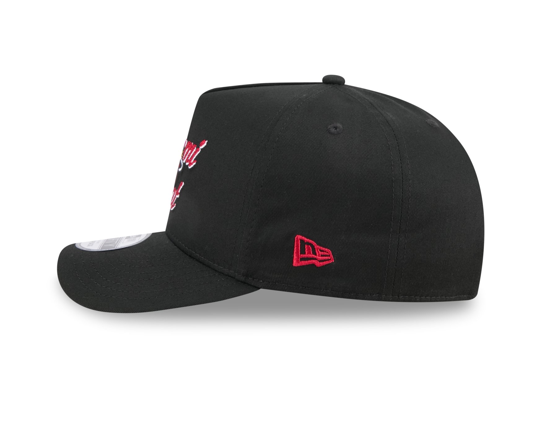 Bone New Era 9FIFTY A-FRAME SNAPBACK Miami Heat NBA Preto Preto 6