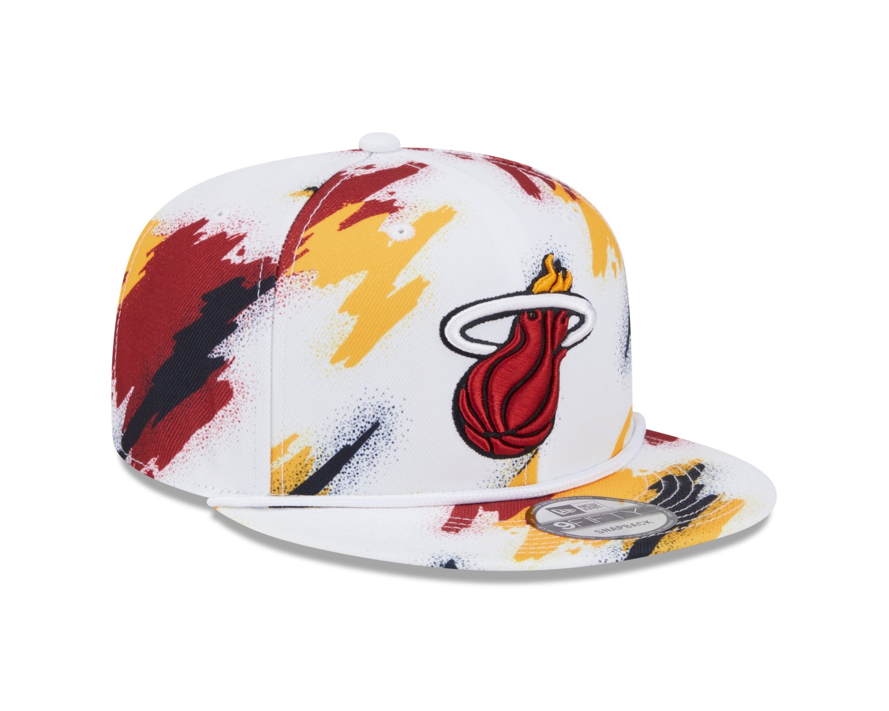 Bone New Era 9FIFTY SNAPBACK Miami Heat NBA Branco Branco 2
