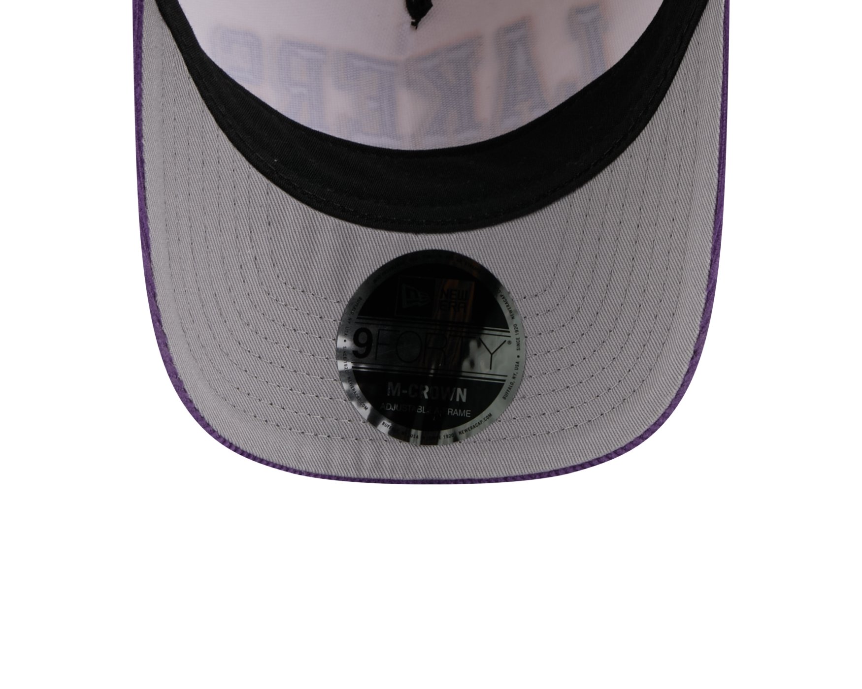 Bone New Era 9FORTY M-CROWN A-FRAME Los Angeles Lakers NBA Roxo Branco/Roxo 5