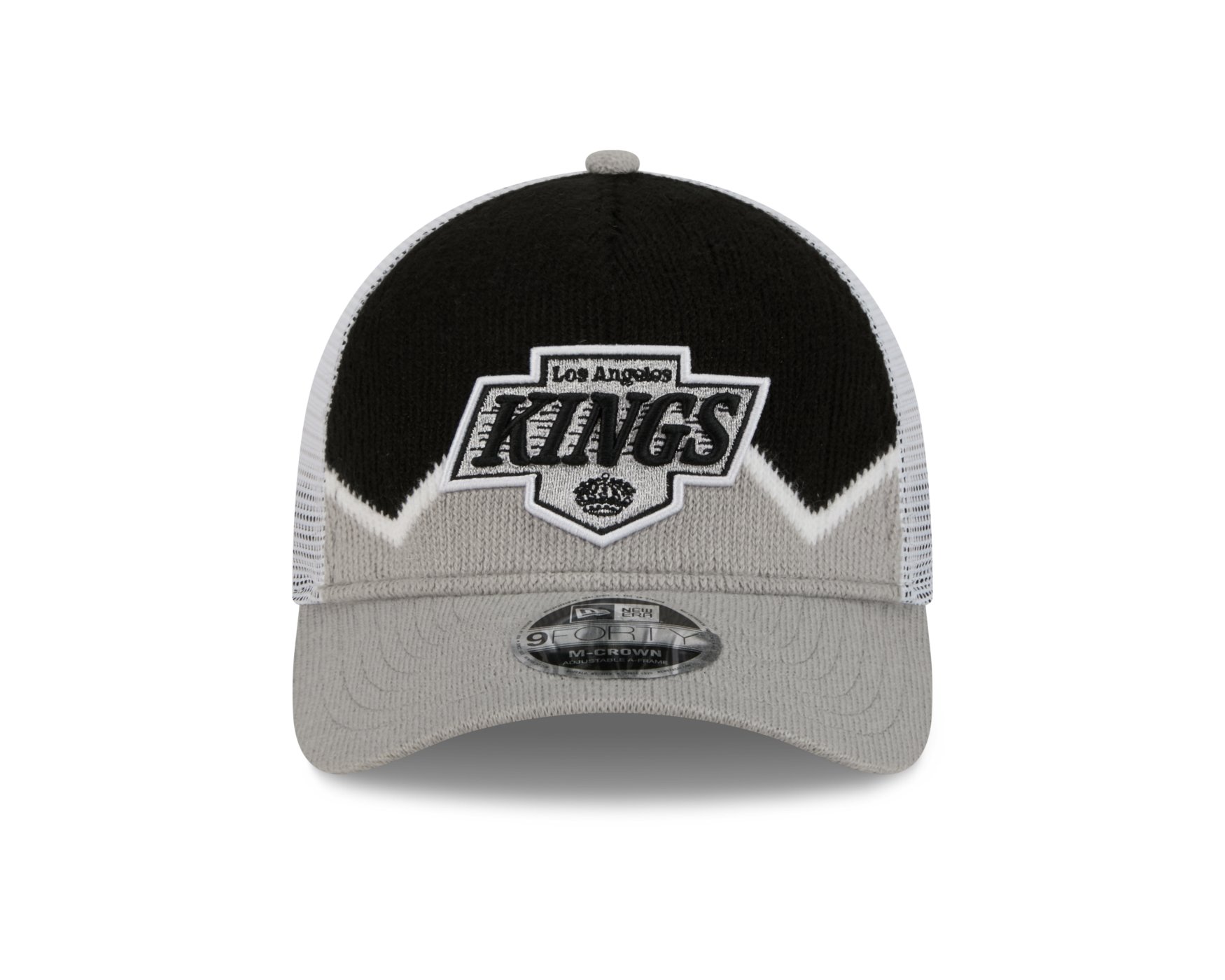 Bone New Era 9FORTY M-CROWN A-FRAME Los Angeles Kings NHL Preto Cinza/Preto 2