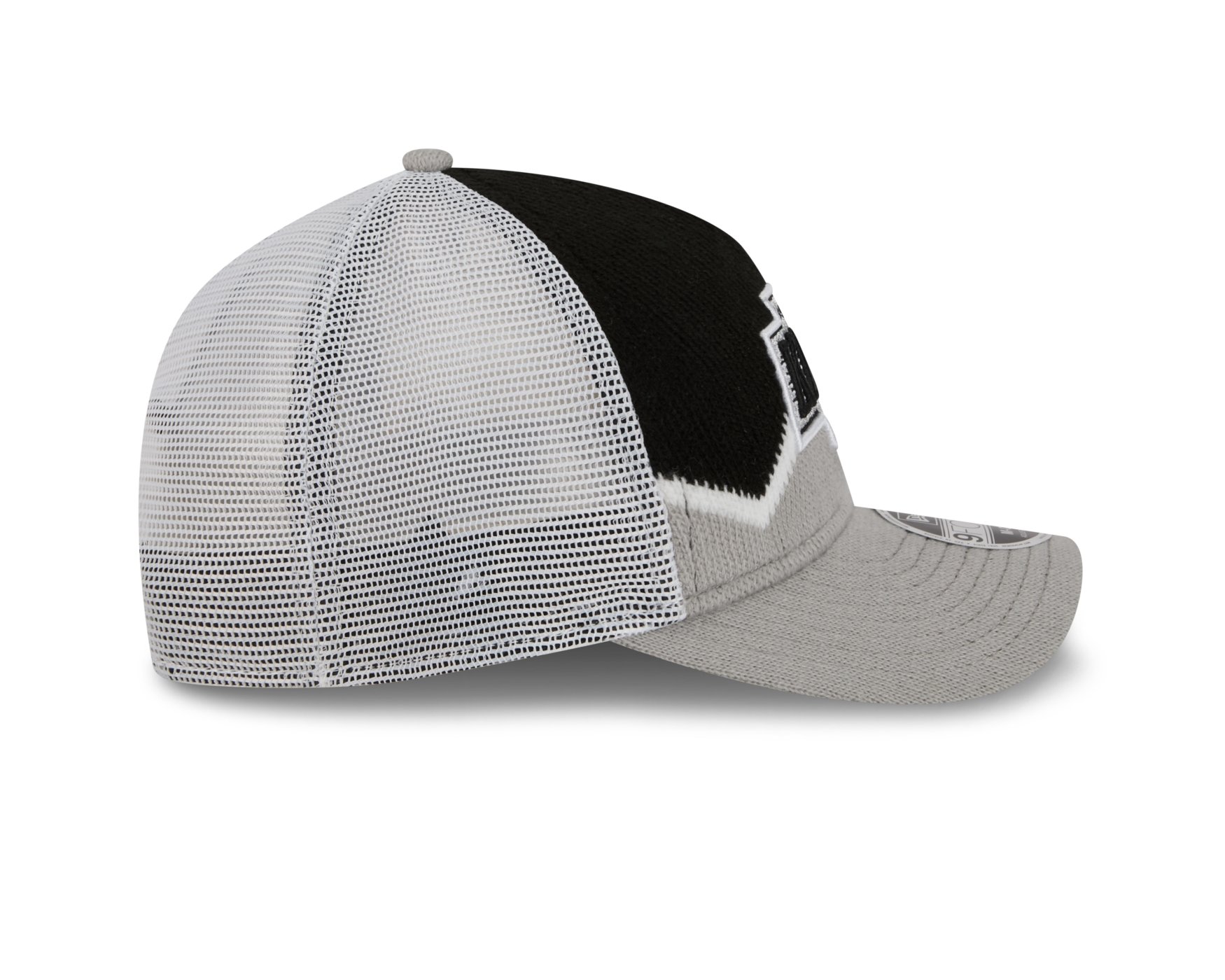 Bone New Era 9FORTY M-CROWN A-FRAME Los Angeles Kings NHL Preto Cinza/Preto 4