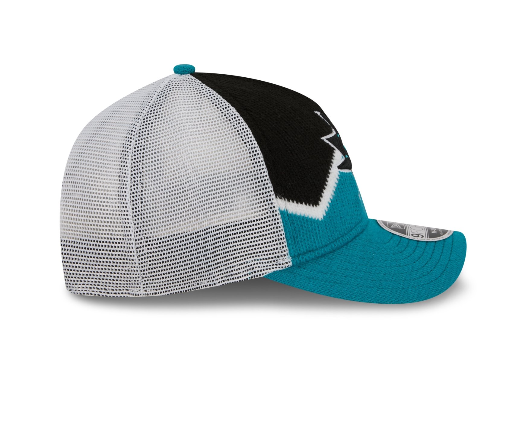 Bone New Era 9FORTY M-CROWN A-FRAME San Jose Sharks NHL Preto Cinza/Verde/Preto 4
