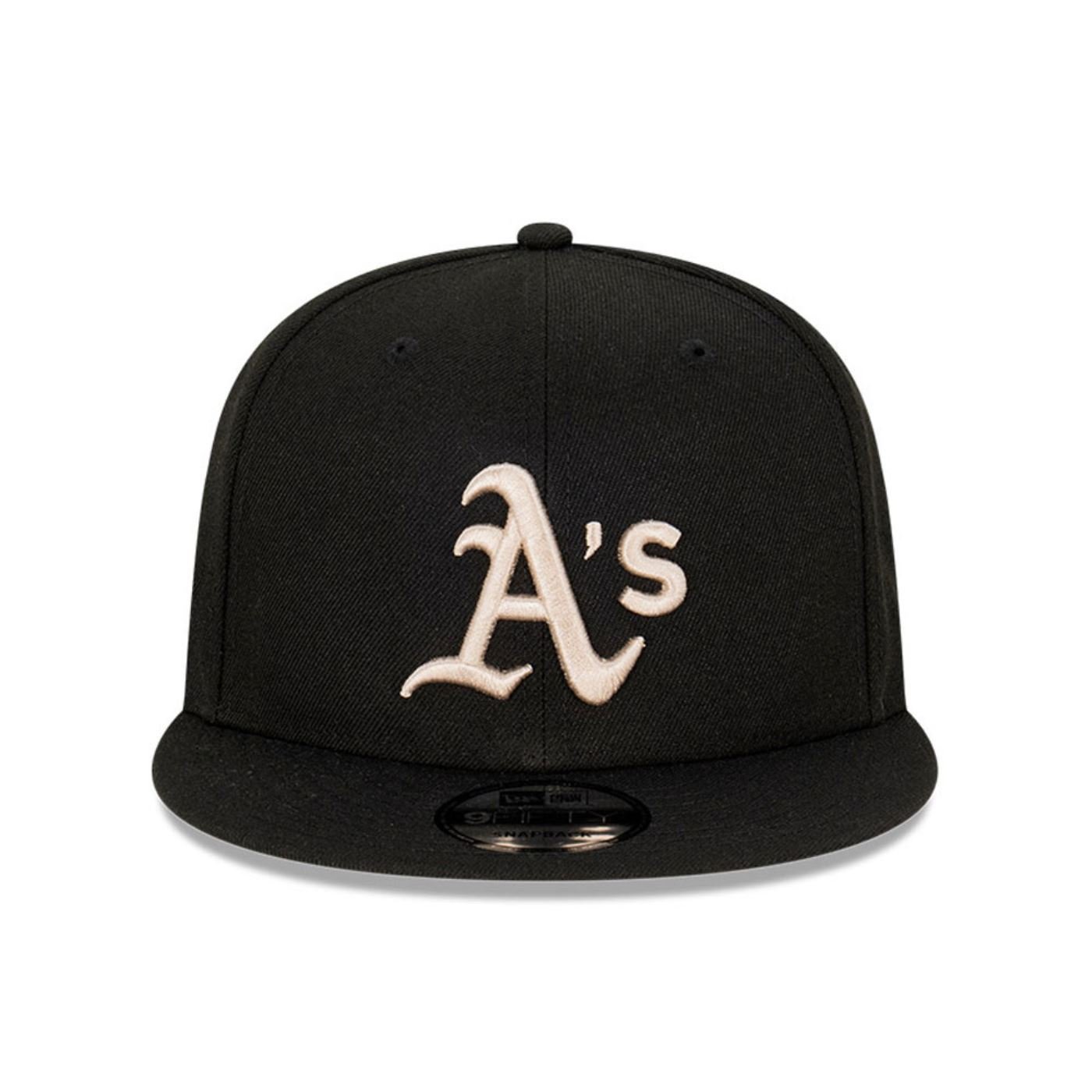 Bone New Era 9FIFTY SNAPBACK Oakland Athletics MLB Preto Preto 2