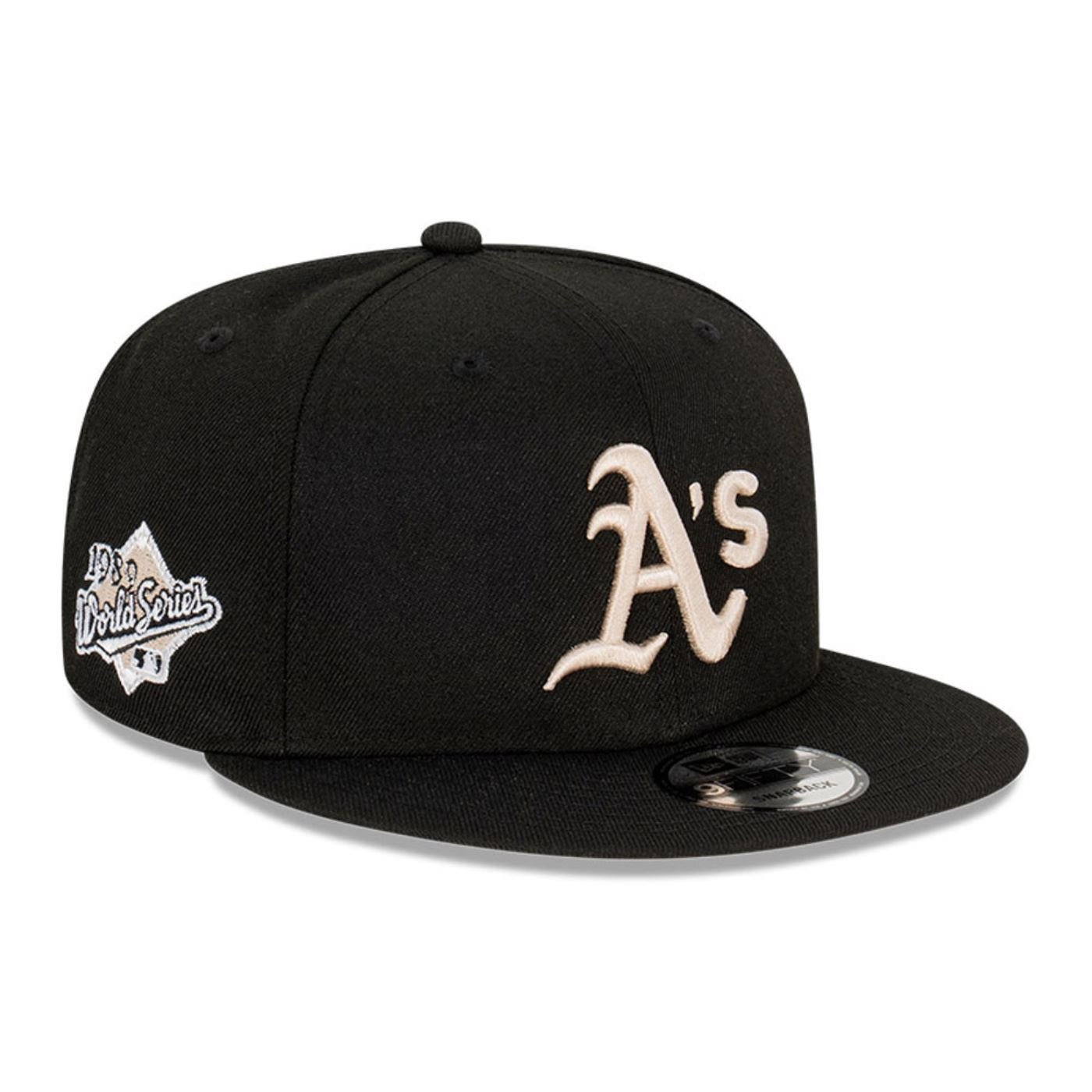Bone New Era 9FIFTY SNAPBACK Oakland Athletics MLB Preto Preto 3