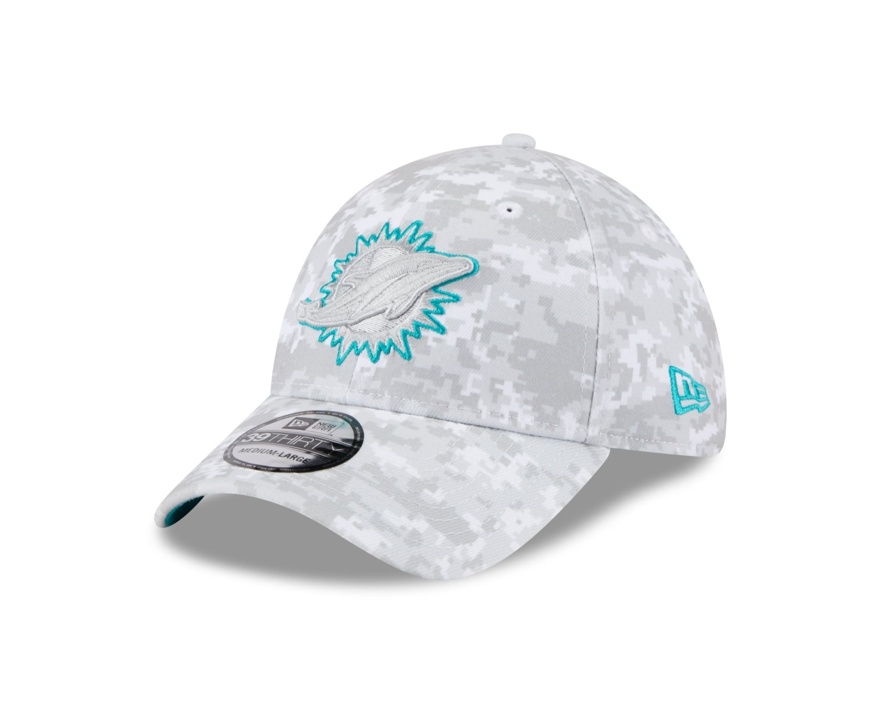 Bone New Era 39THIRTY Miami Dolphins NFL Salute Service 2025 Militar