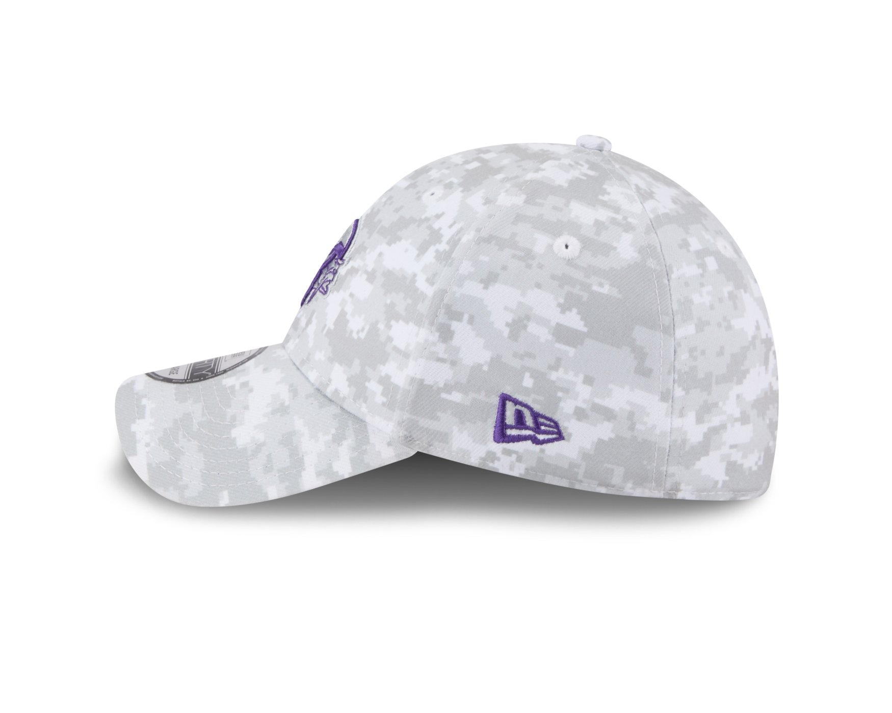 Bone New Era 39THIRTY Minnesota Vikings NFL Salute Service 2025 Militar Cinza 6