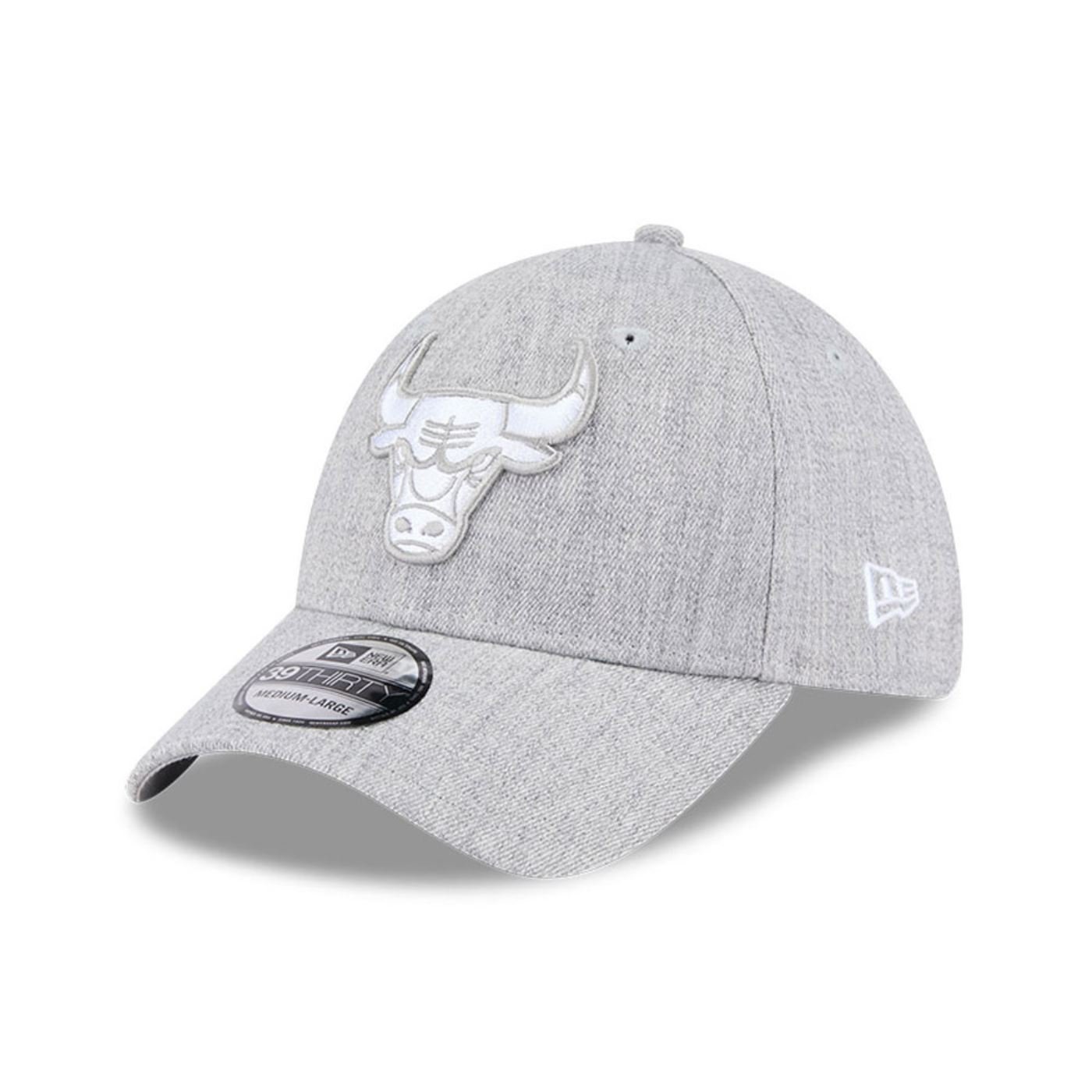 Bone New Era 39THIRTY Chicago Bulls NBA Cinza
