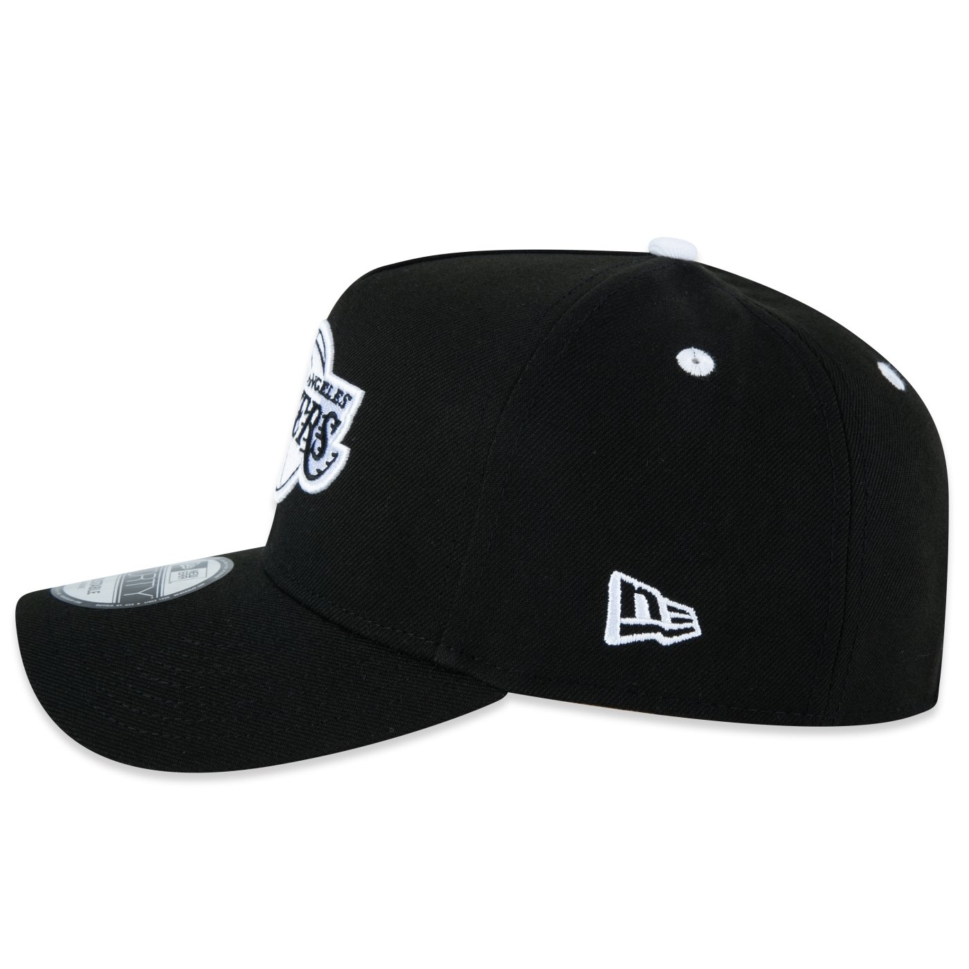 Bone New Era  9FORTY A-Frame Los Angeles Lakers NBA Preto Preto 4