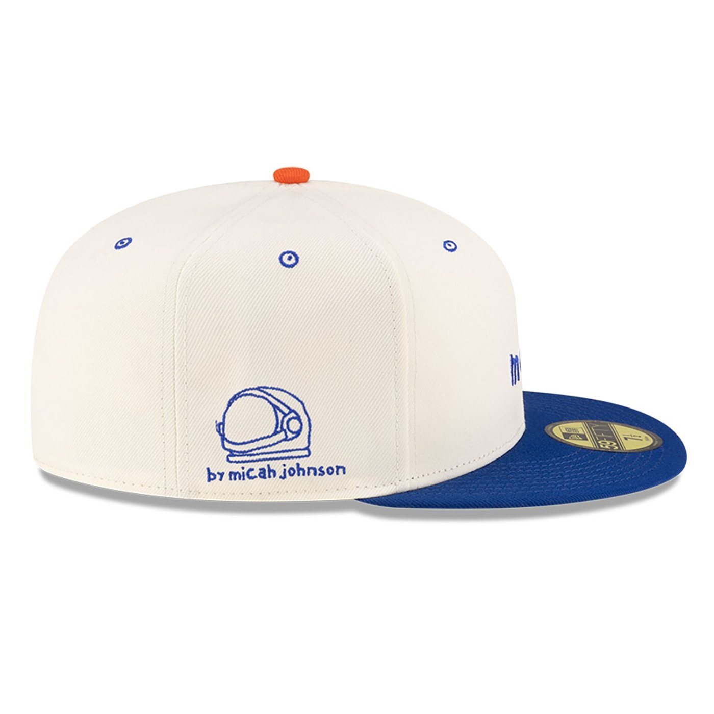 Bone New Era 59FIFTY Fitted Micah Johnson x New York Mets Script MLB Branco 4