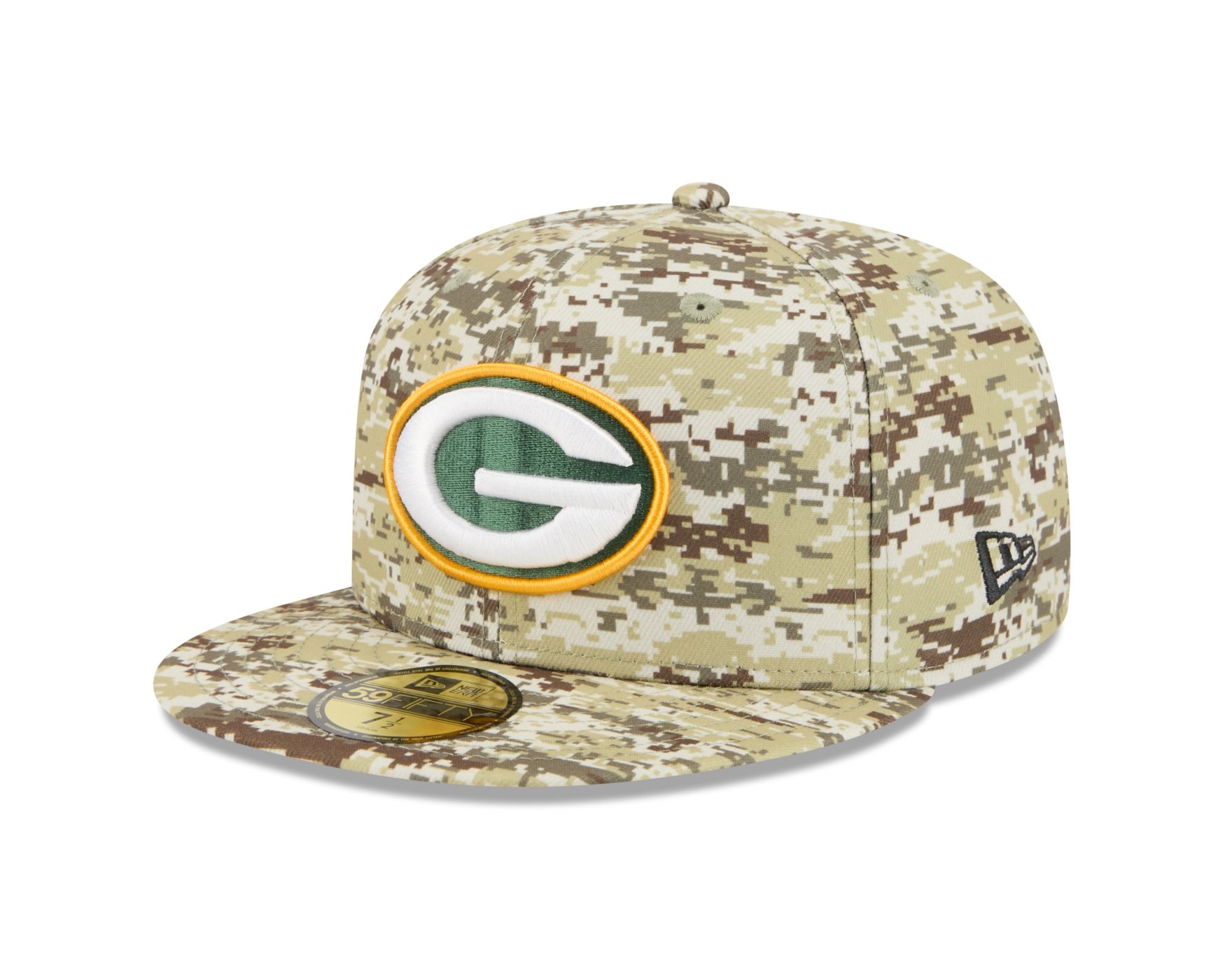 Bone New Era 59FIFTY Green Bay Packers NFL Salute Service 2025 Militar