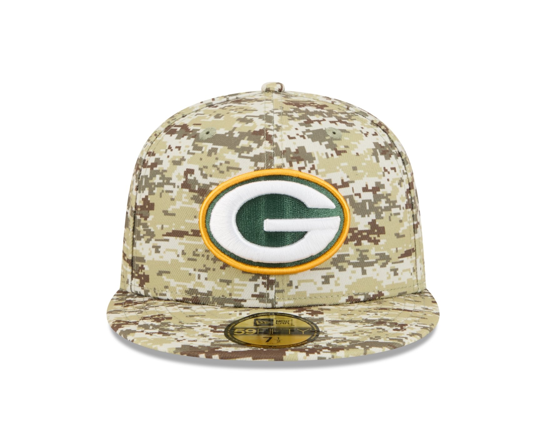 Bone New Era 59FIFTY Green Bay Packers NFL Salute Service 2025 Militar Verde 2