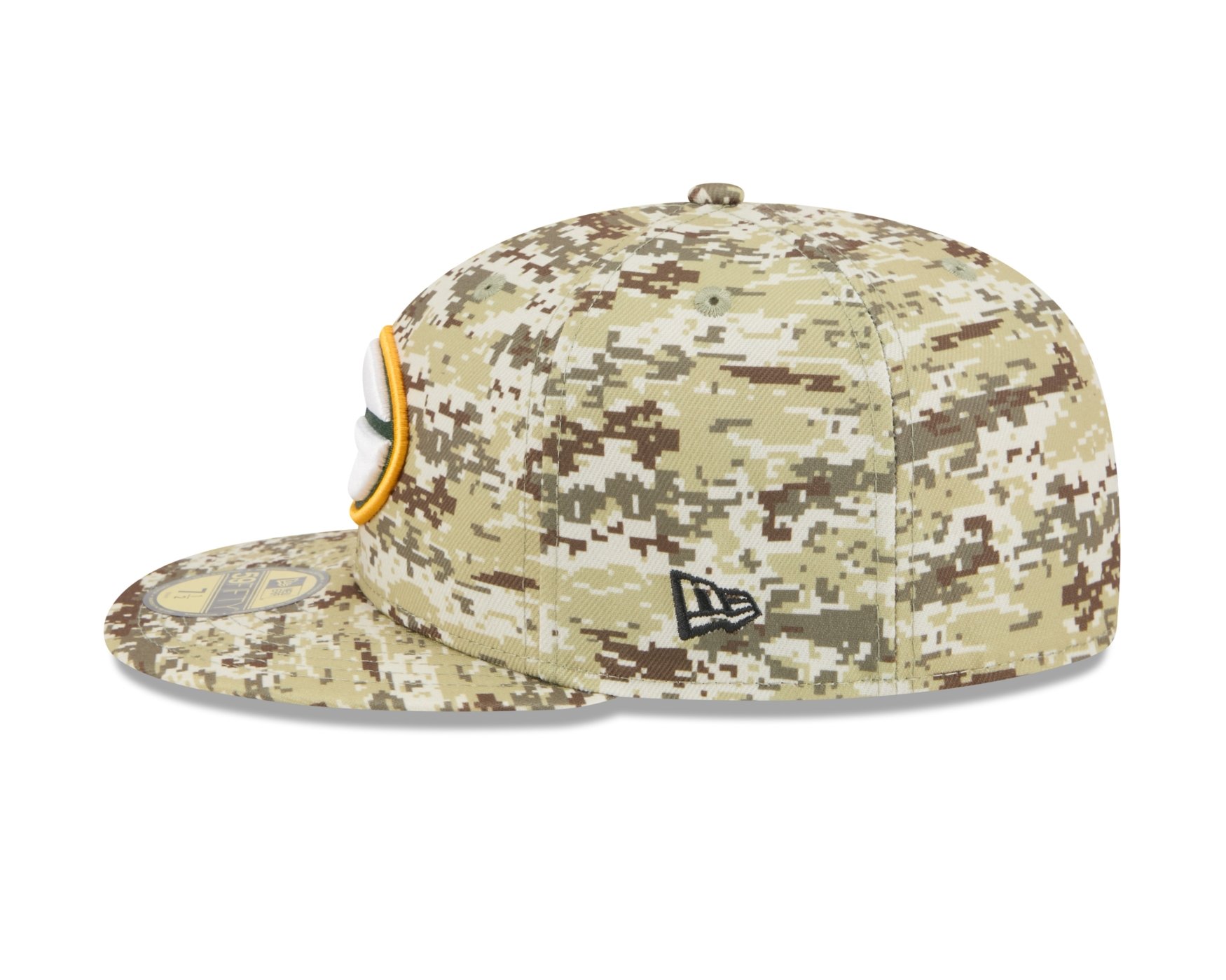 Bone New Era 59FIFTY Green Bay Packers NFL Salute Service 2025 Militar Verde 5