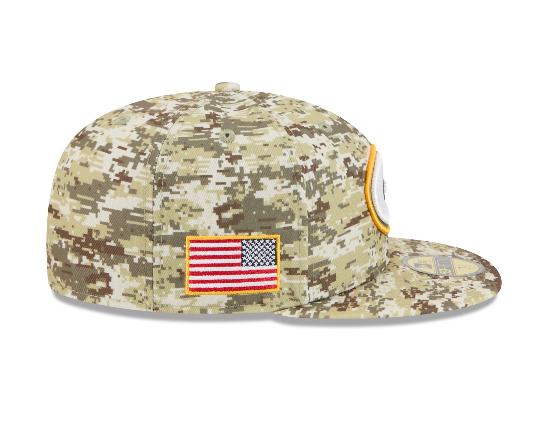 Bone New Era 59FIFTY Green Bay Packers NFL Salute Service 2025 Militar Verde 6