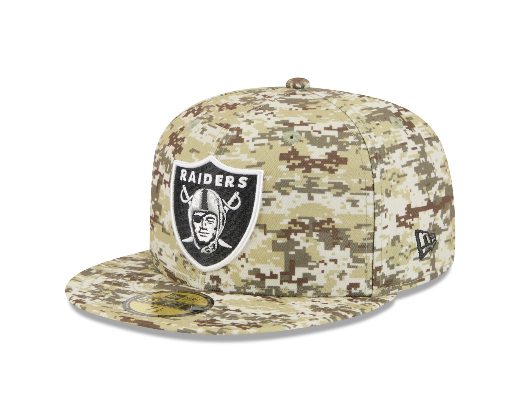Bone New Era 59FIFTY Las Vegas Raiders NFL Salute Service 2025 Militar