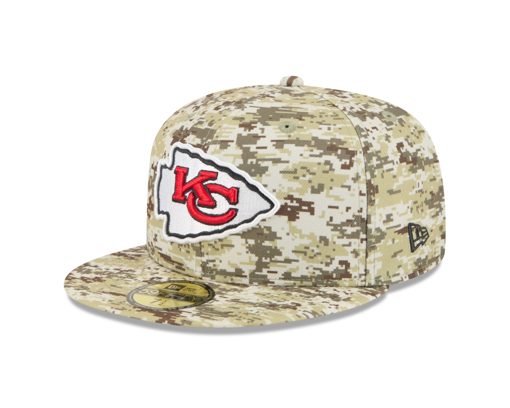 Bone New Era 59FIFTY Kansas City Chiefs NFL Salute Service 2025 Militar