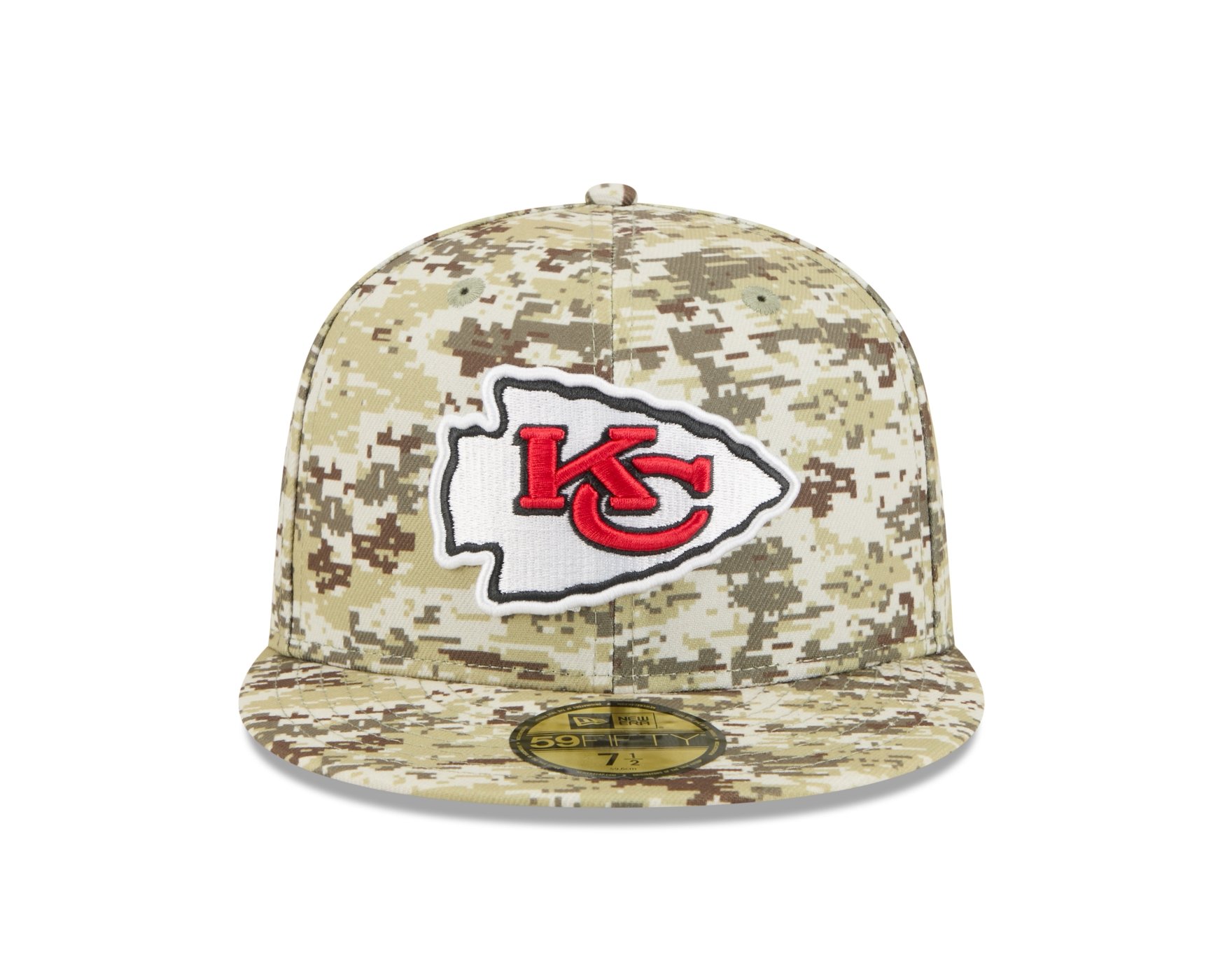 Bone New Era 59FIFTY Kansas City Chiefs NFL Salute Service 2025 Militar Verde 2