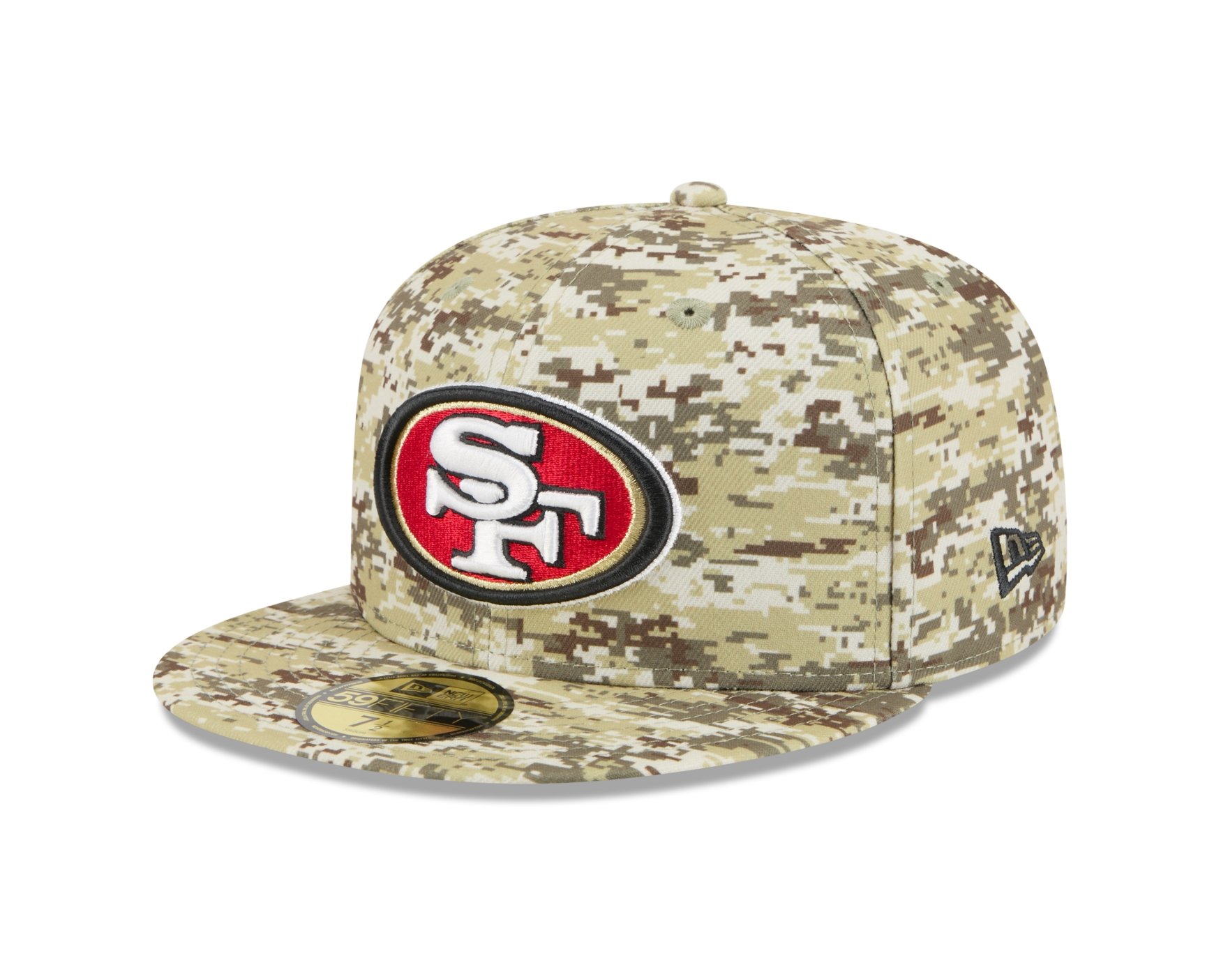 Bone New Era 59FIFTY San Francisco 49ers NFL Salute Service 2025 Militar