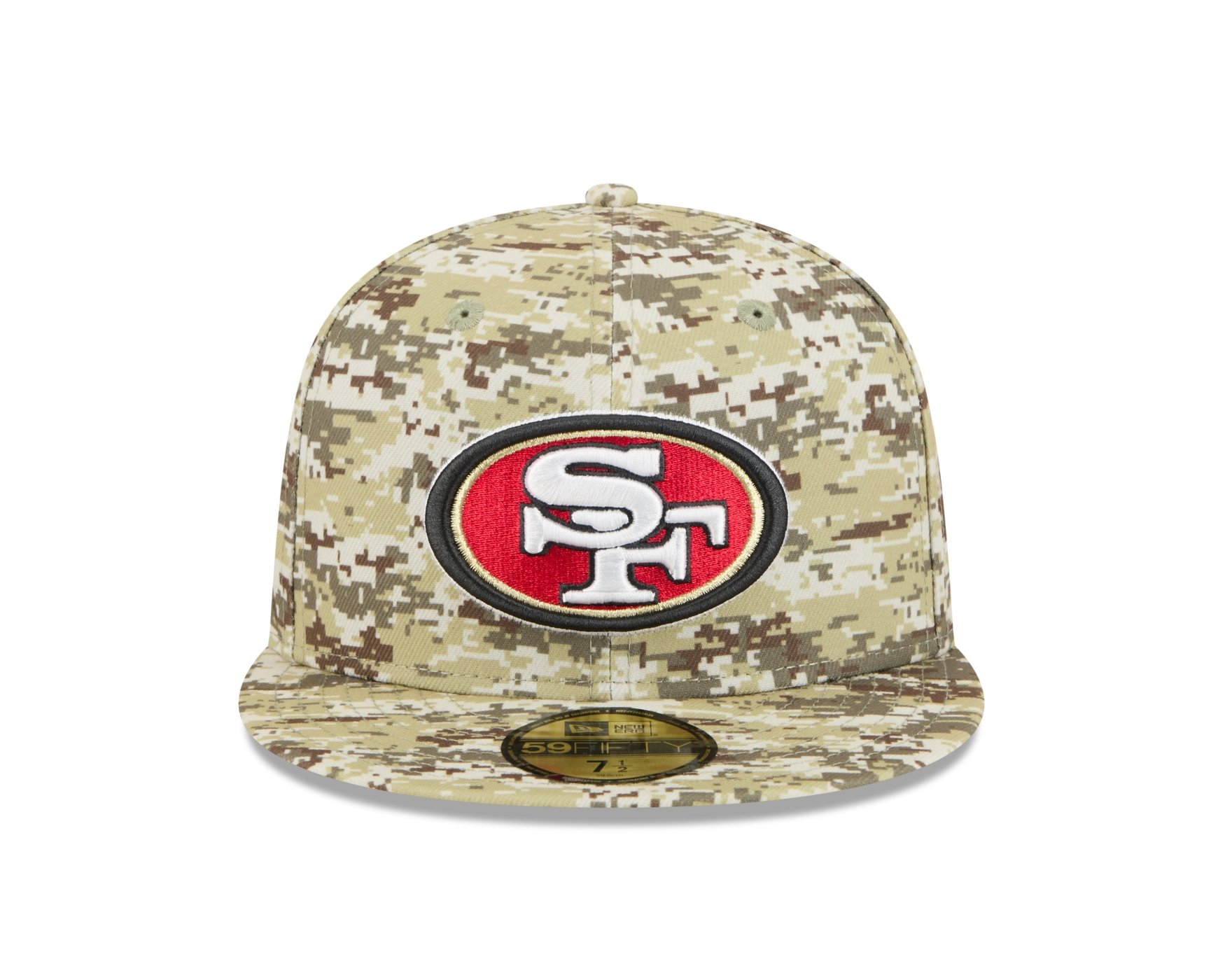 Bone New Era 59FIFTY San Francisco 49ers NFL Salute Service 2025 Militar Verde 2