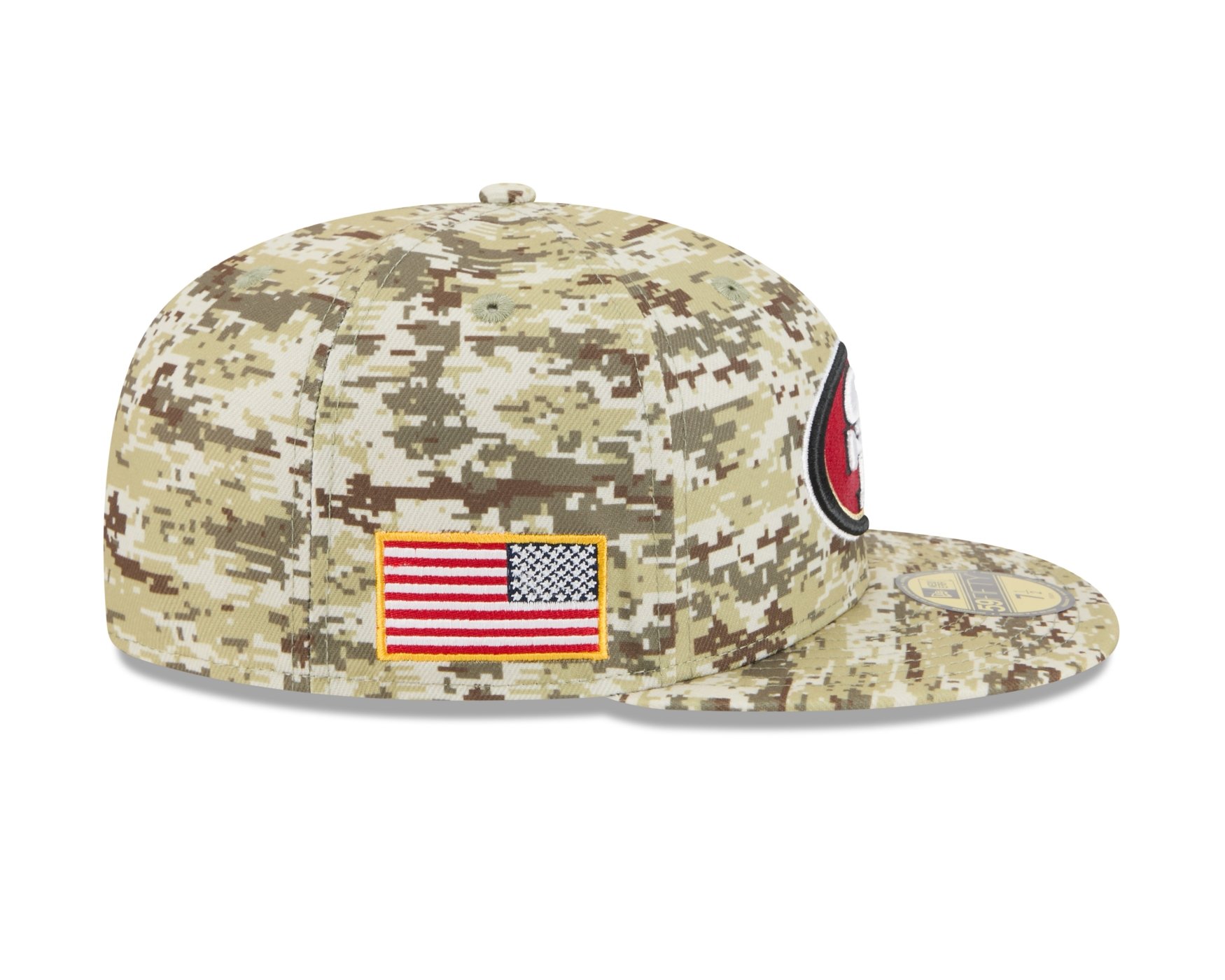 Bone New Era 59FIFTY San Francisco 49ers NFL Salute Service 2025 Militar Verde 6