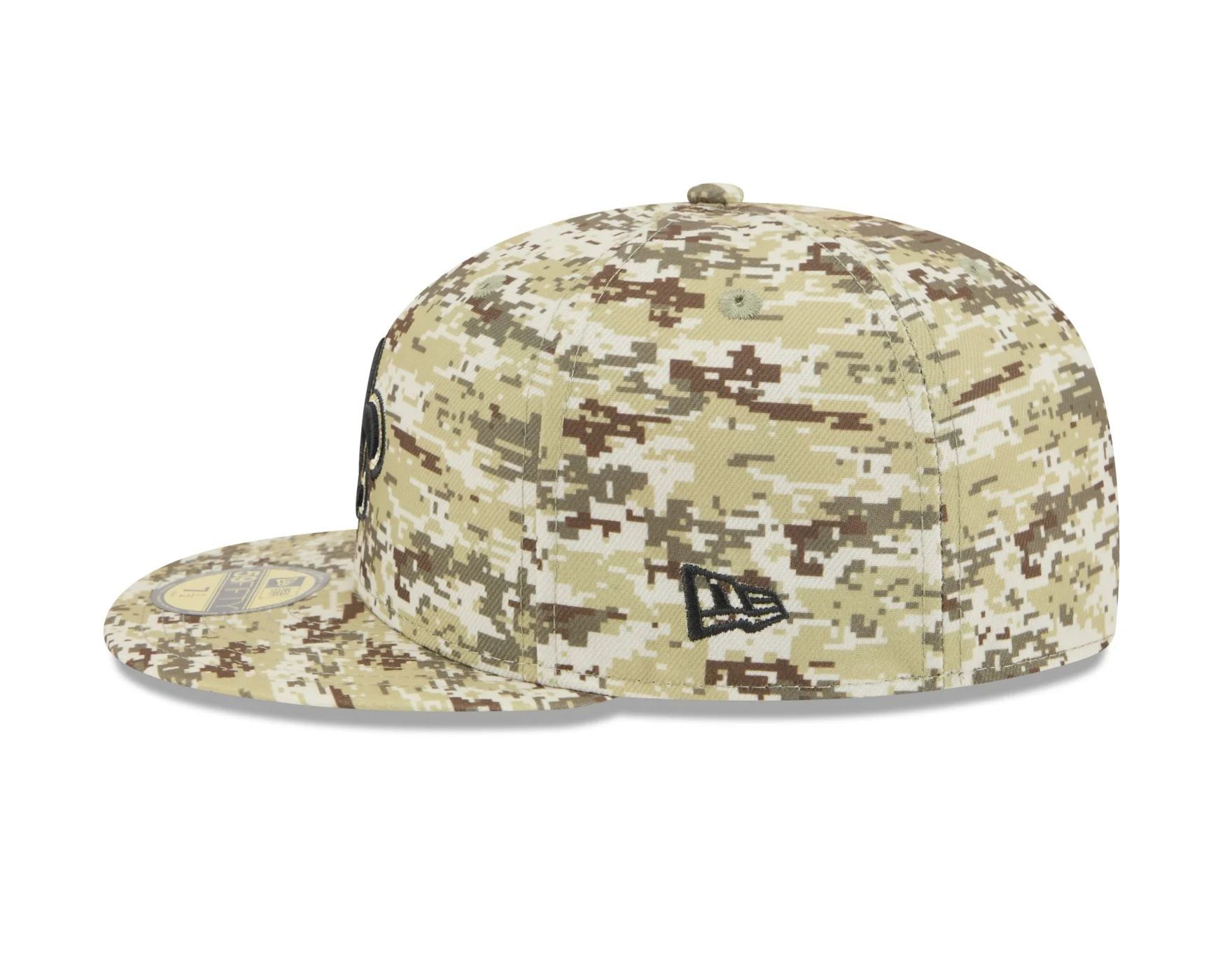Bone New Era 59FIFTY New Orleans Saints NFL Salute Service 2025 Militar Verde 5