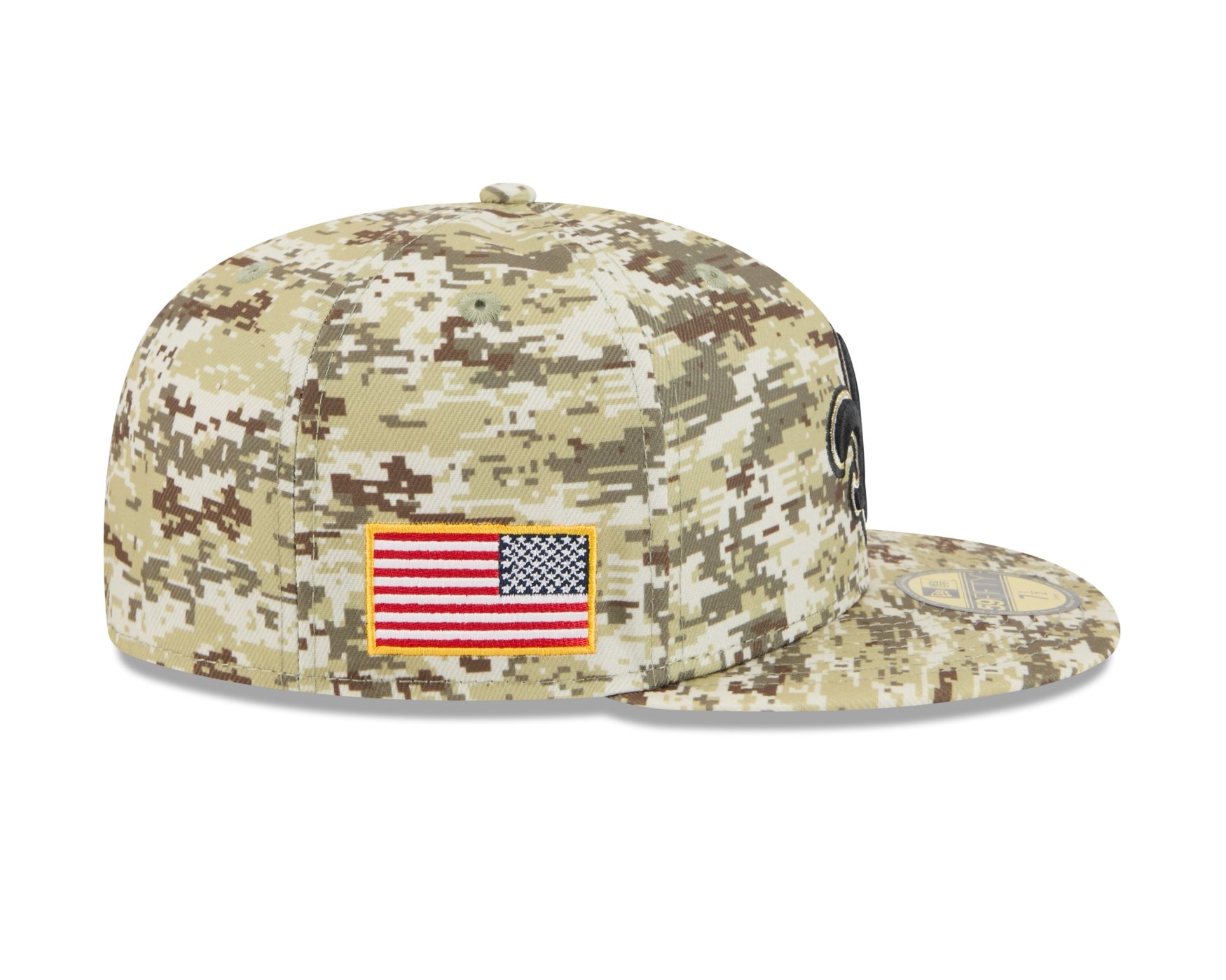 Bone New Era 59FIFTY New Orleans Saints NFL Salute Service 2025 Militar Verde 6