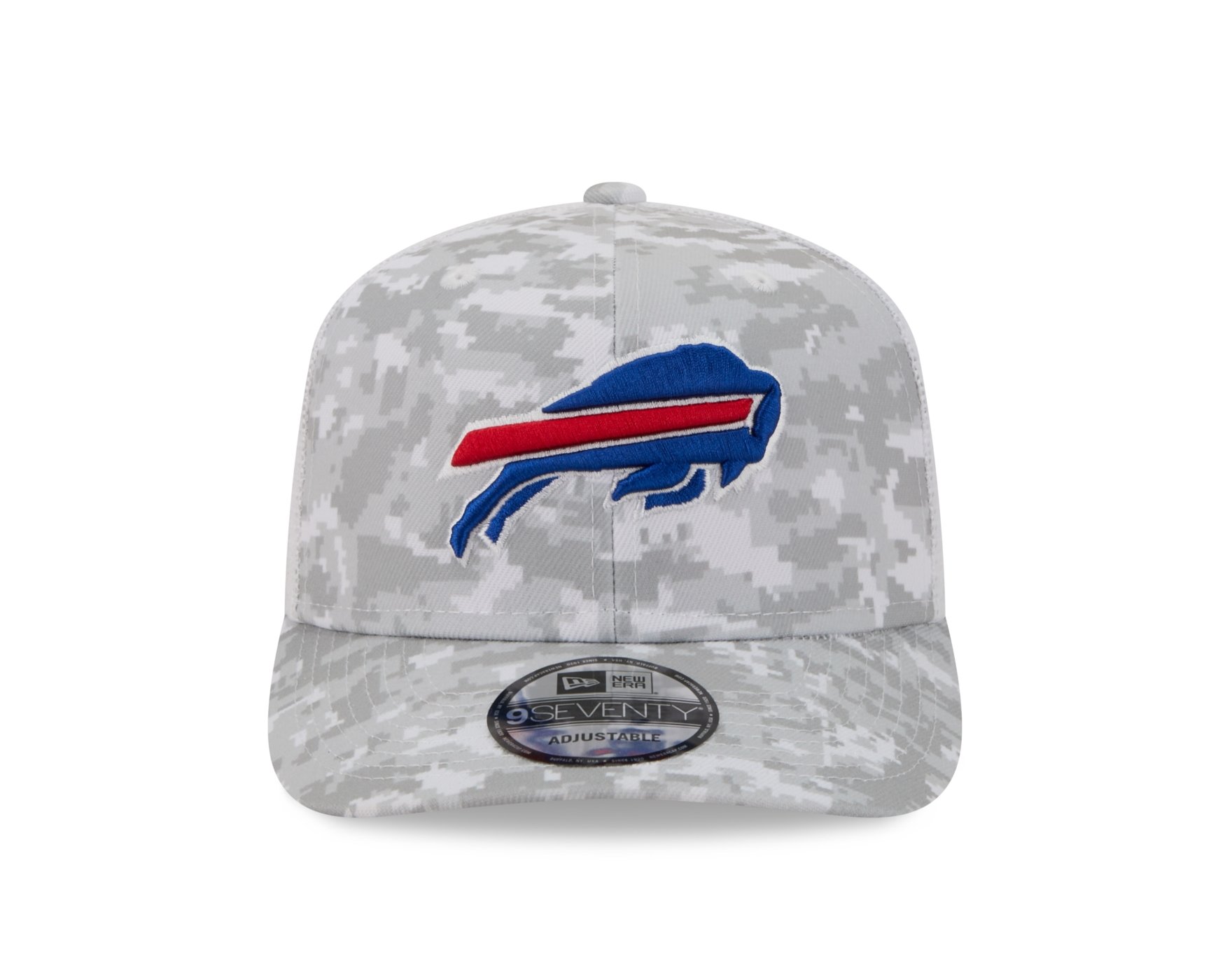Bone New Era 9SEVENTY Buffalo Bills NFL Salute Service 2025 Azul Cinza/Azul 2