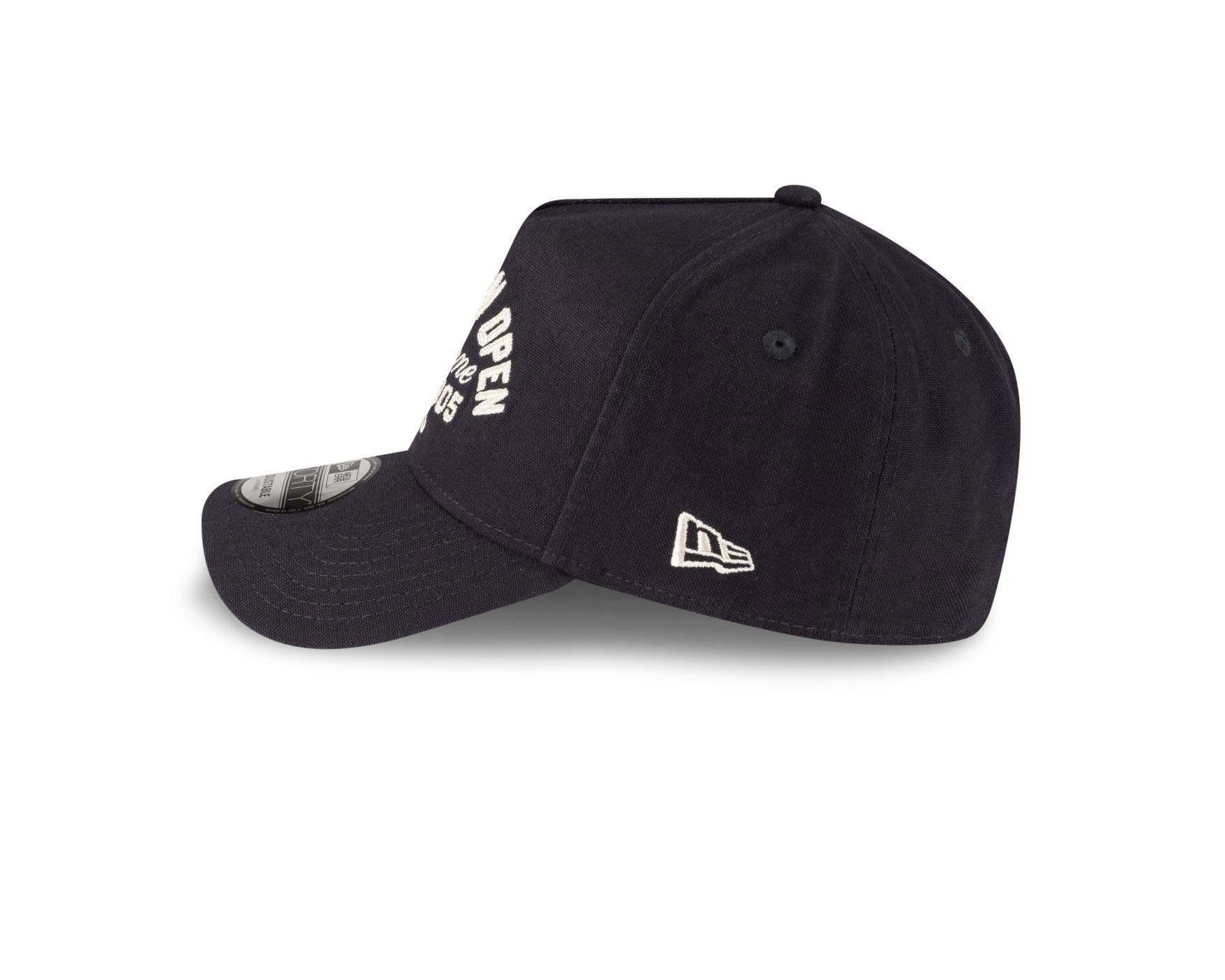 Bone New Era 9FORTY A-Frame AO26 Core Seasonal Script Aba Curva Marinho Azul Marinho 7