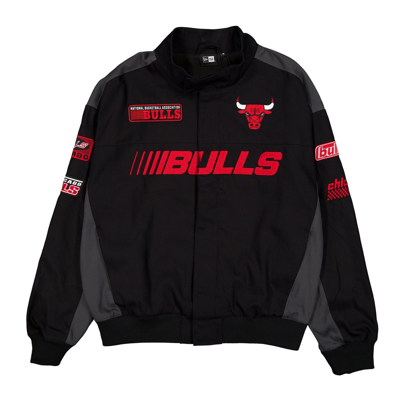 Jaqueta New Era Coach Chicago Bulls NBA Preto Preto 2