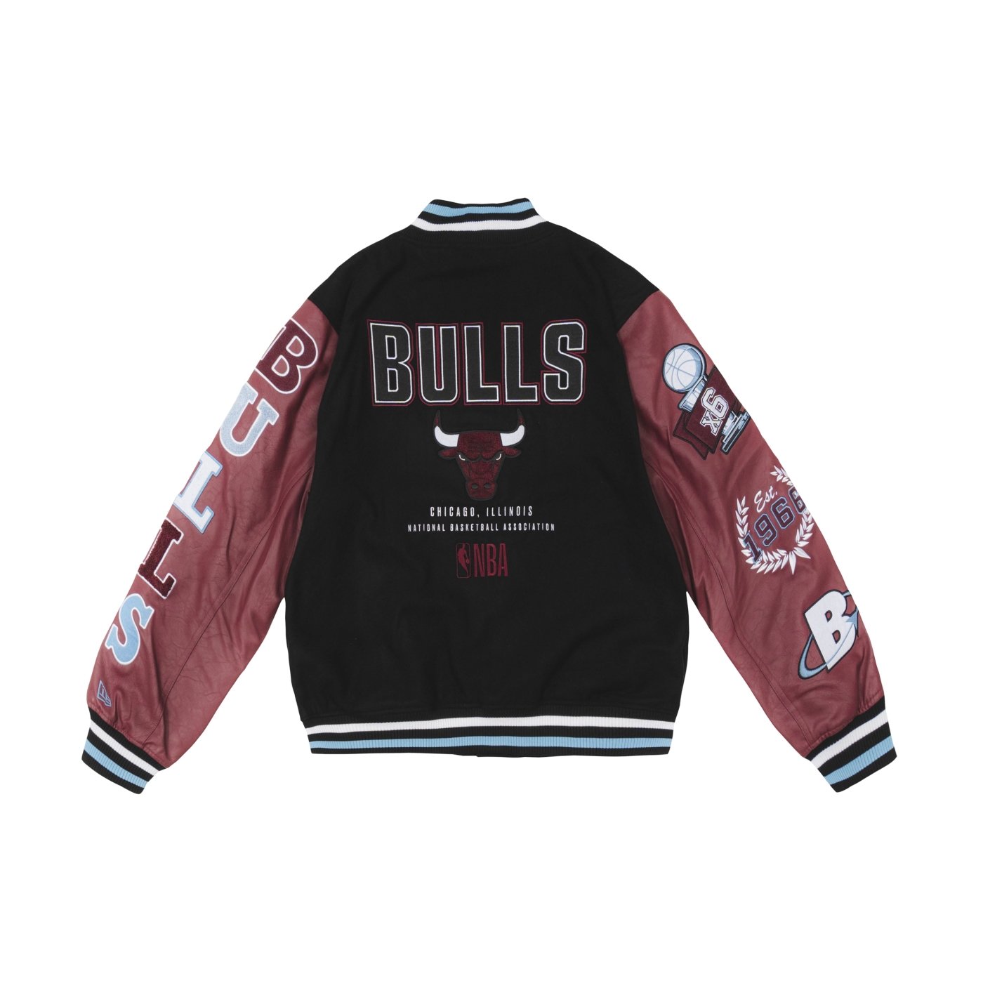 Jaqueta New Era Varsity Chicago Bulls NBA Preto Preto 4