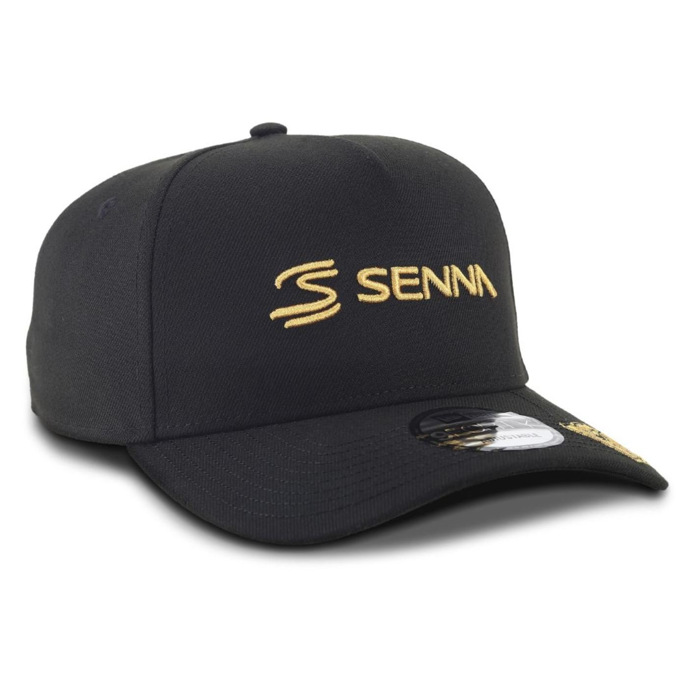 Bone New Era 9FORTY A-Frame Senna – Preto & Dourado Preto 2